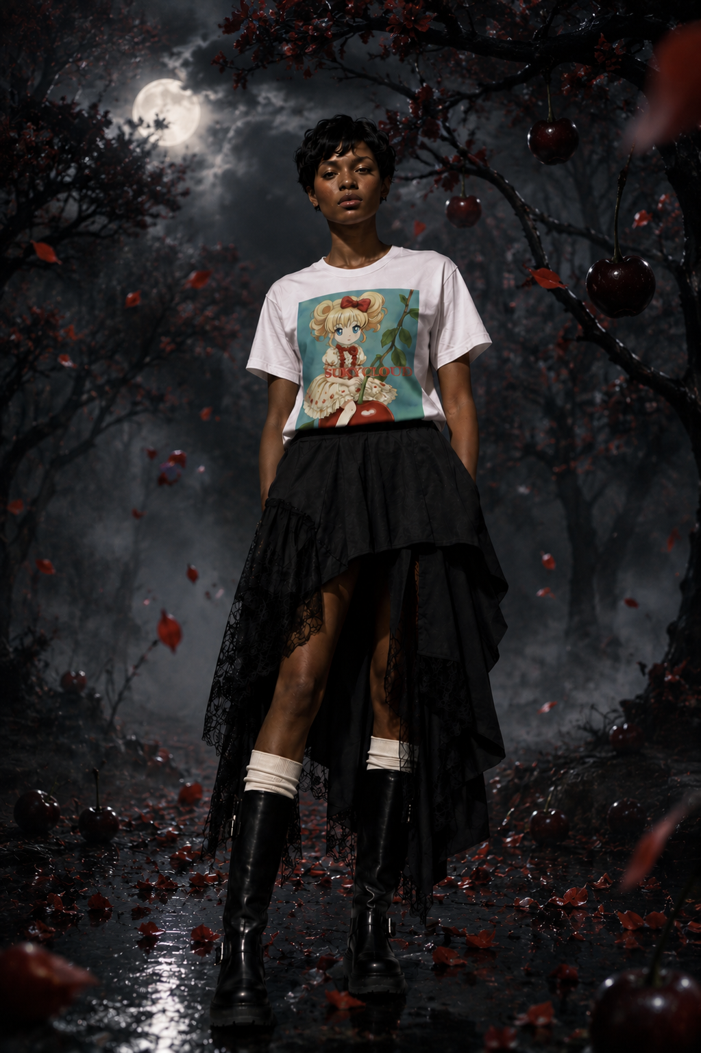 PLAYERA ESTAMPADO CRIMSON DOLL