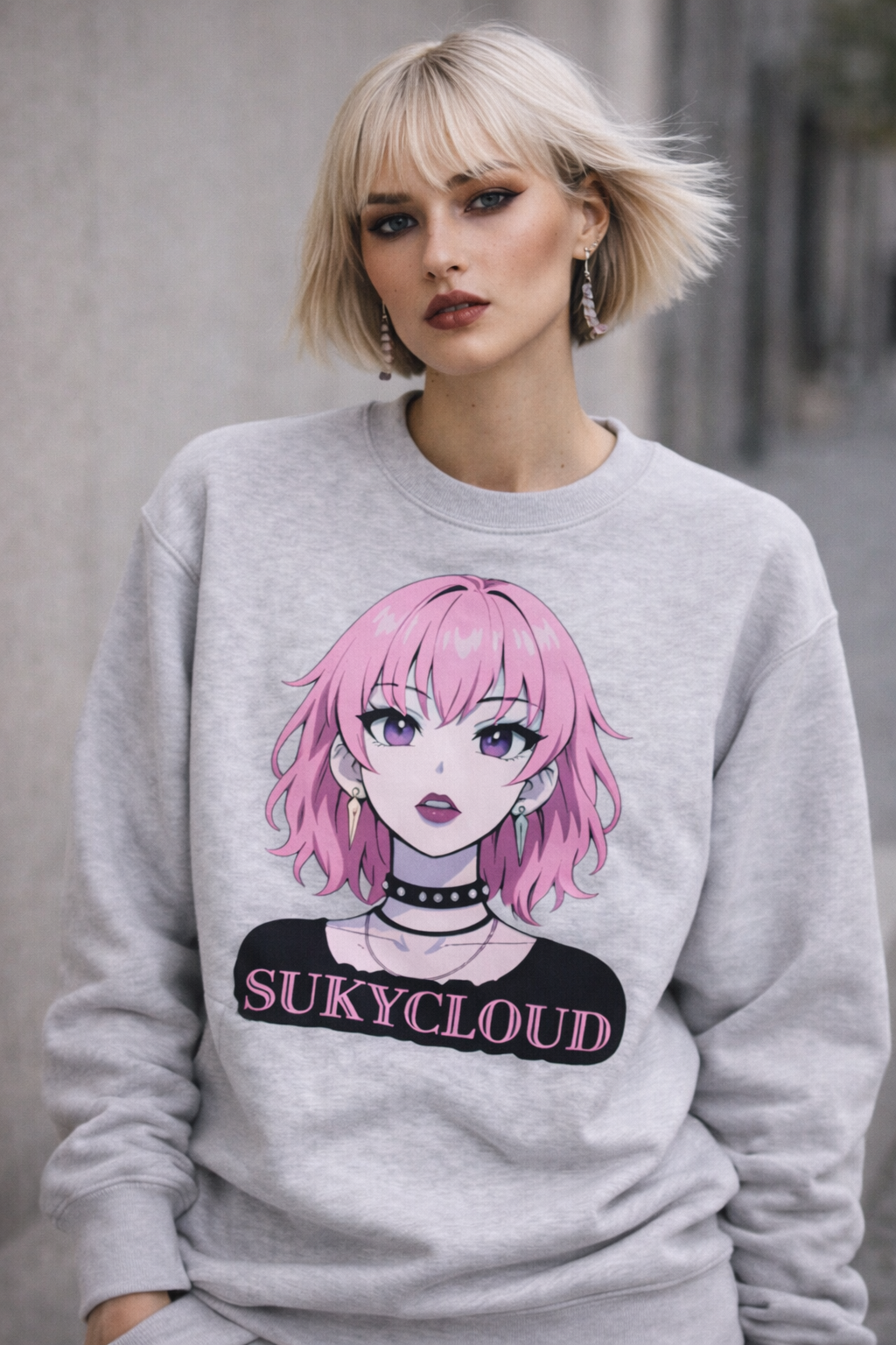 SUDADERA CON ESTAMPADO MANGA URBANO