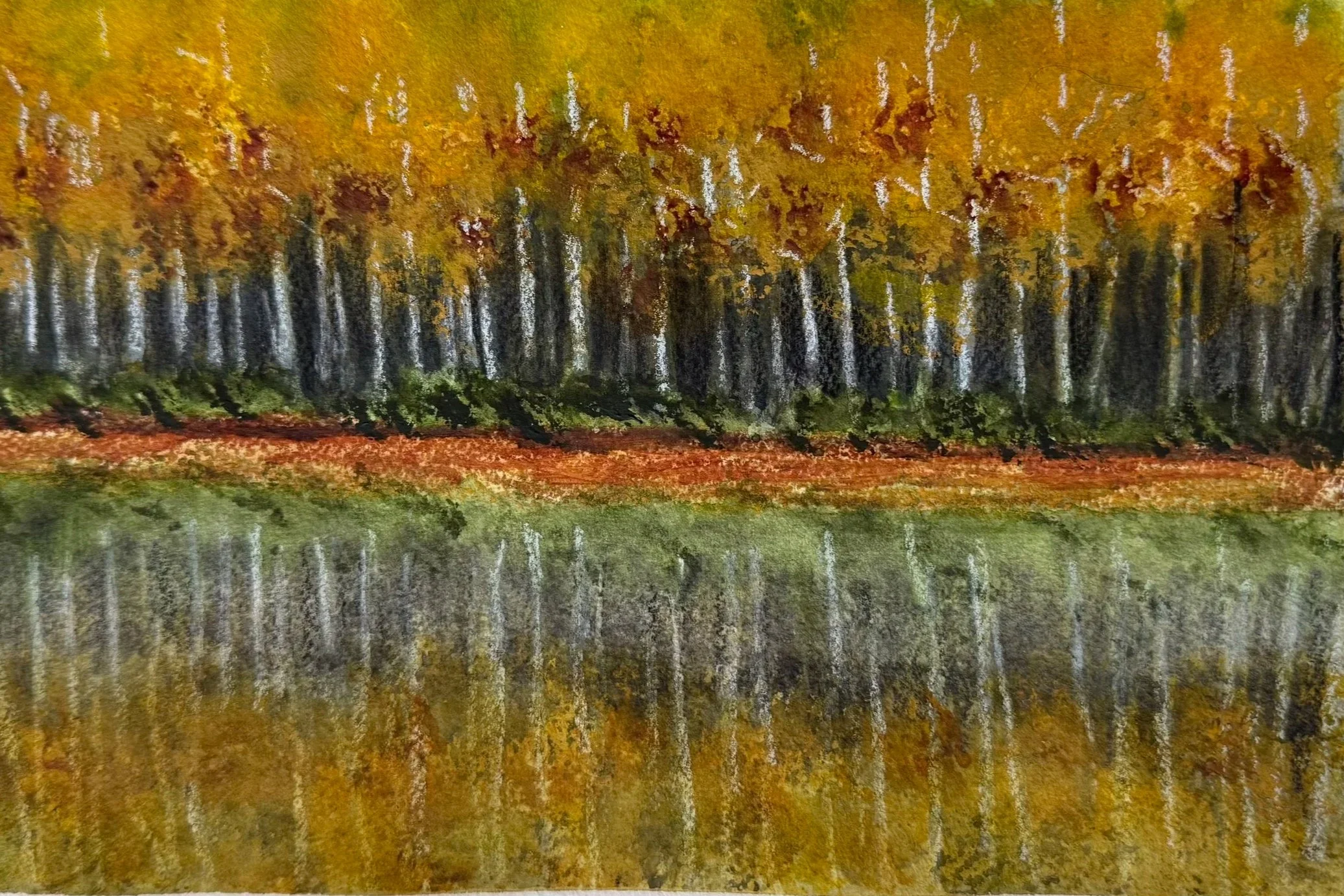 Original Painting of Aspen River.