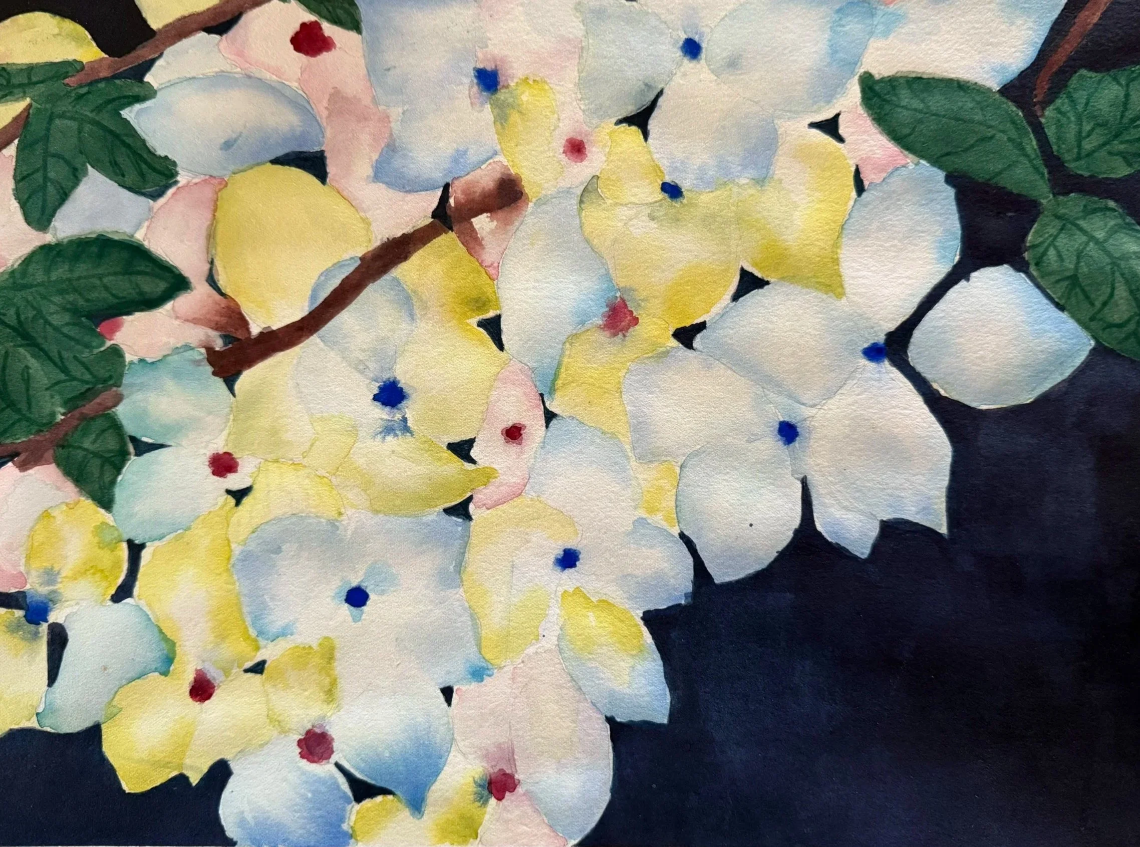 abstract tree of blossoms