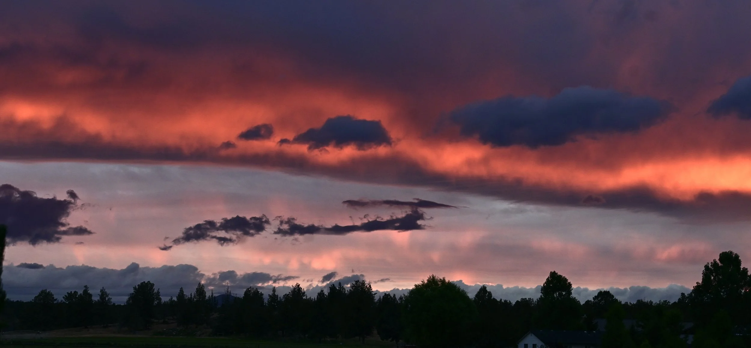 Sunset with approaching Storm, Redmond OR