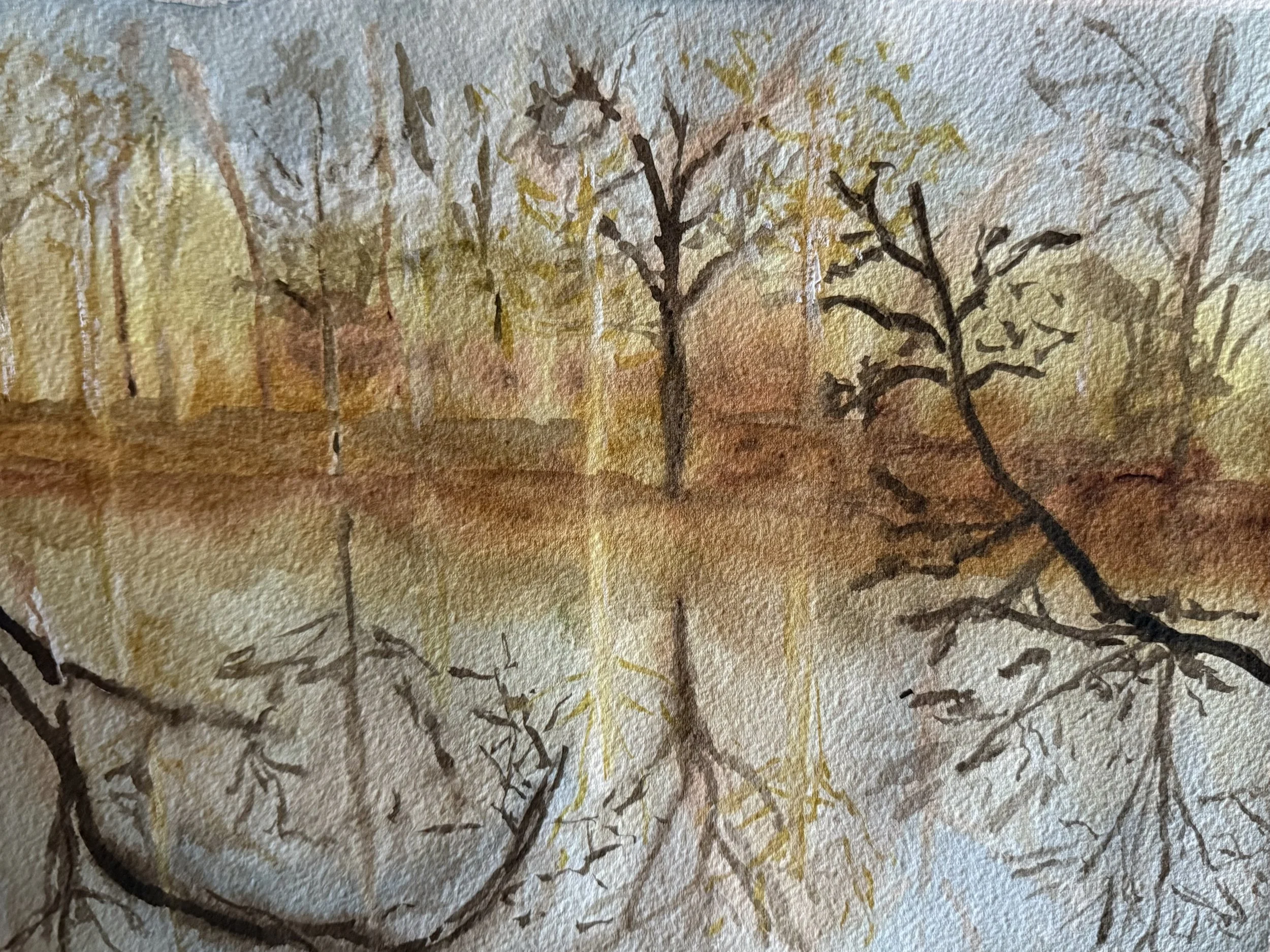 A Moments Pause in  Watercolor from photo.