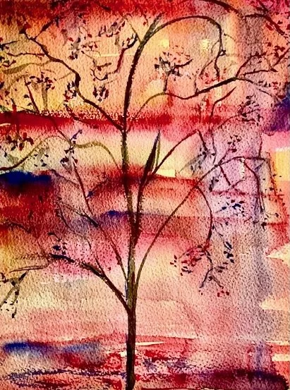 Lone Tree 2;  abstract WC