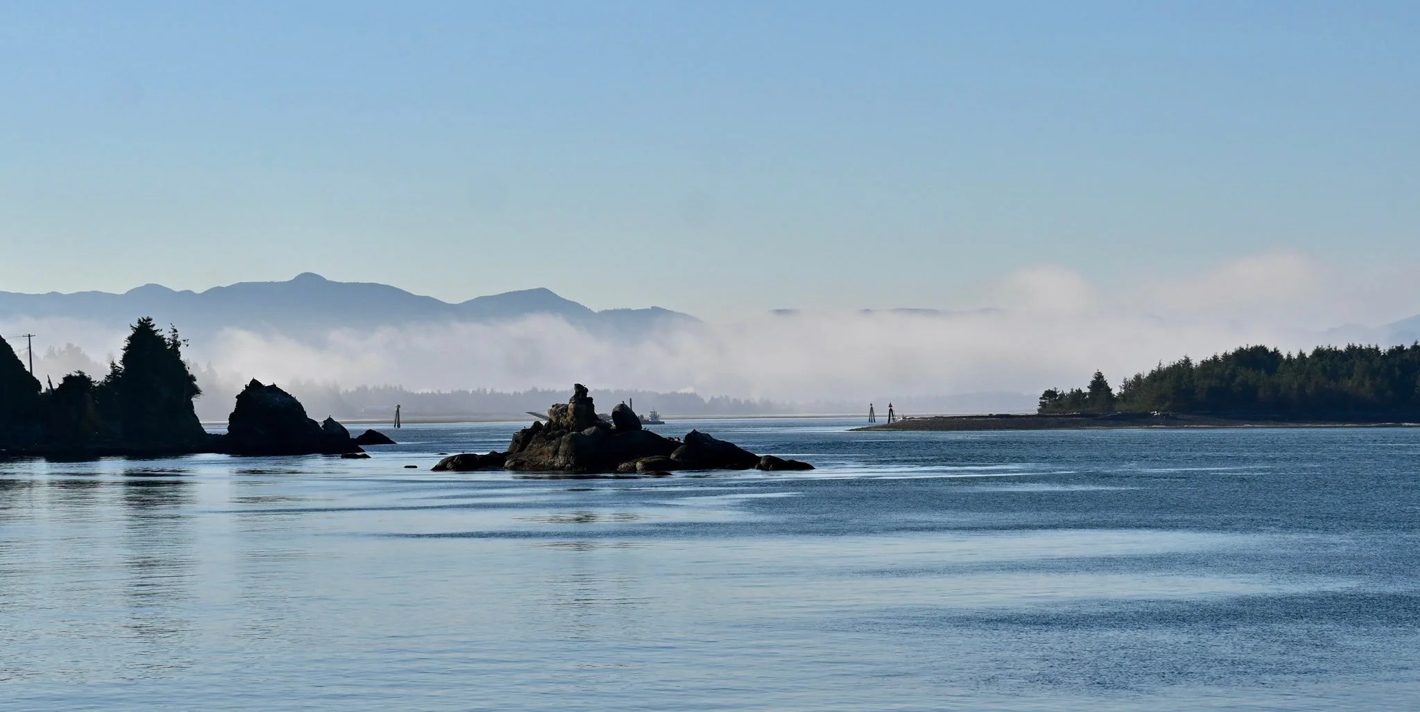 Rockaway Beach, morning fog