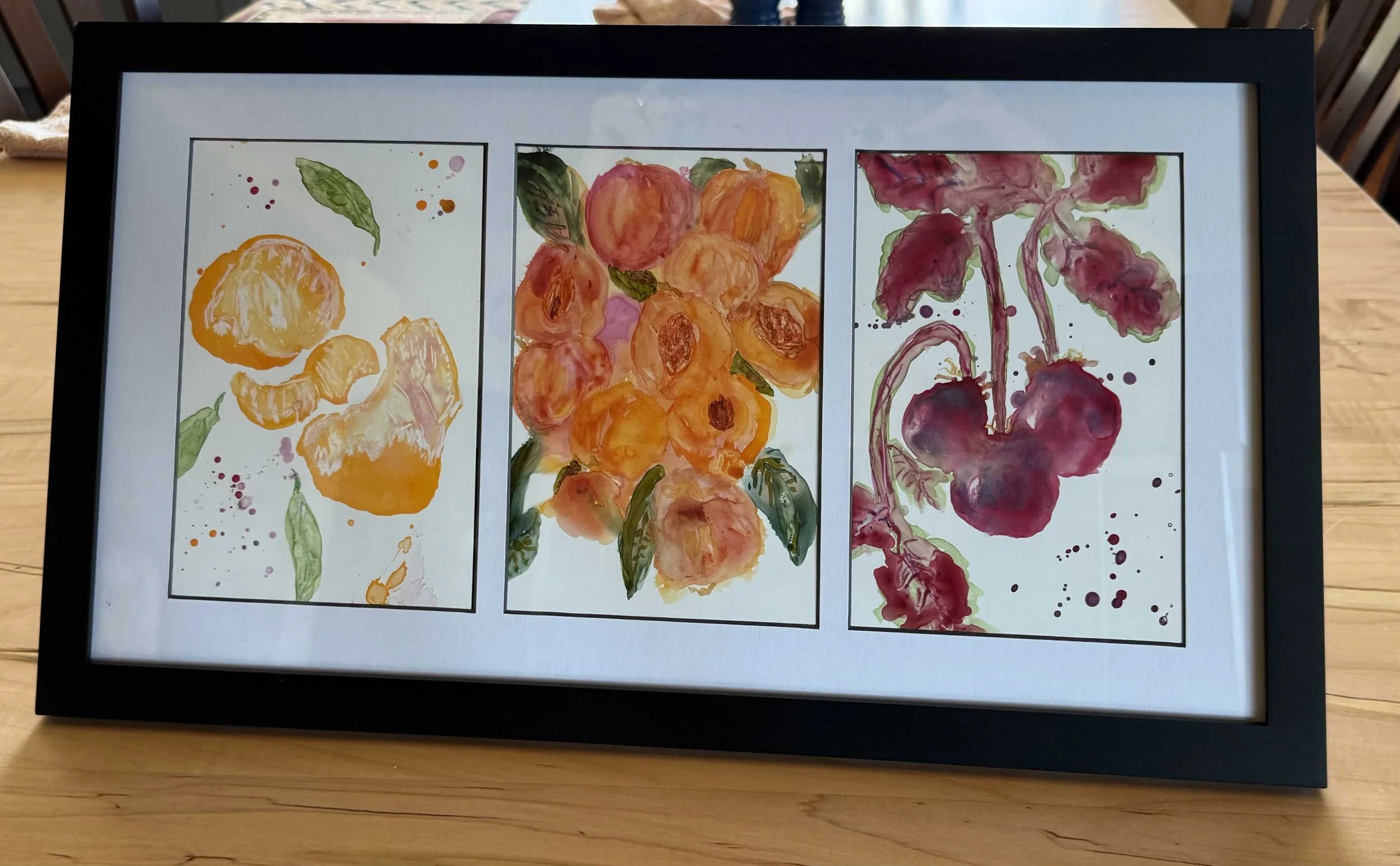 Triple still life art piece