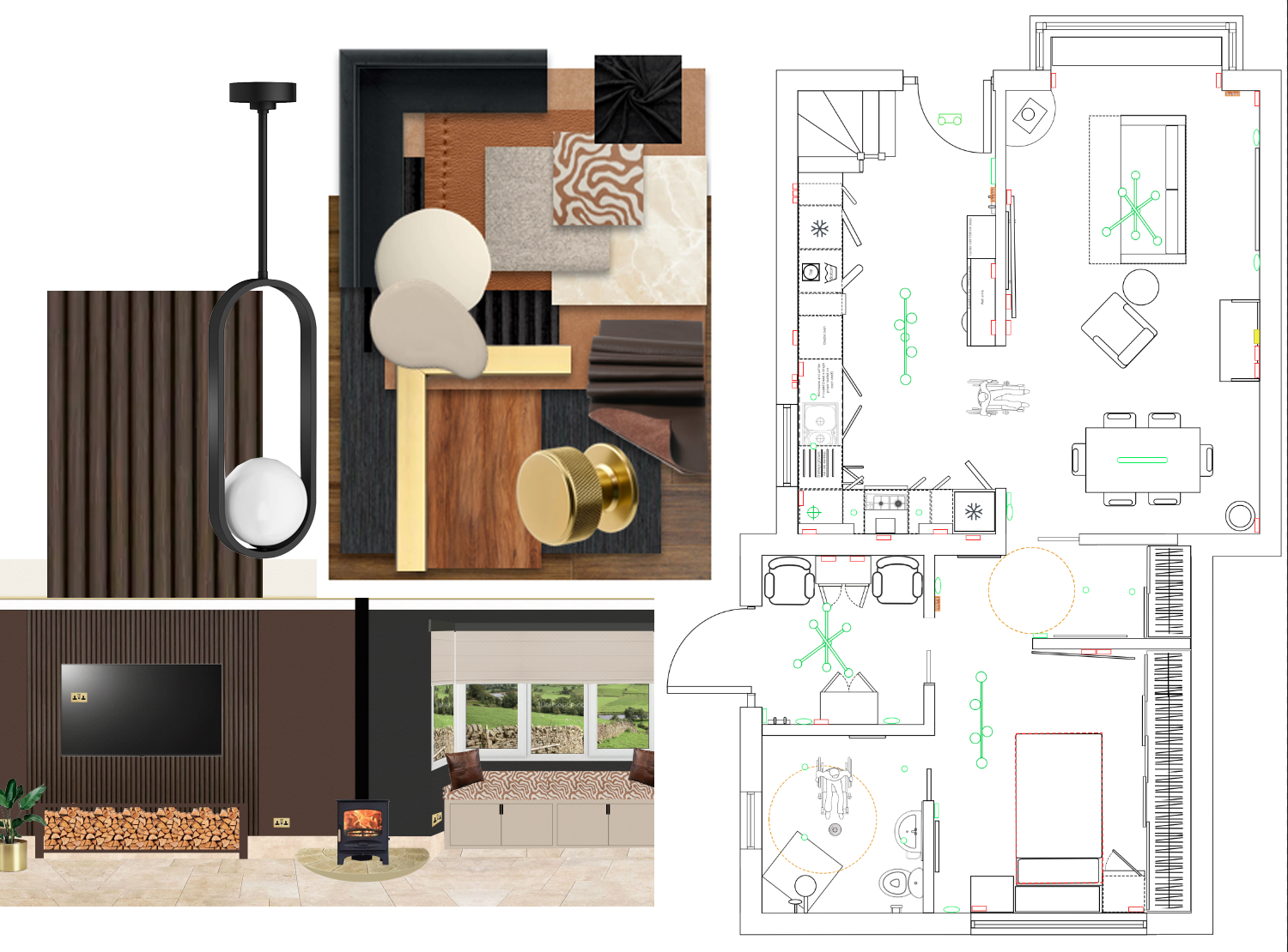 Interior design floor plan ground floor with accessibility facilities