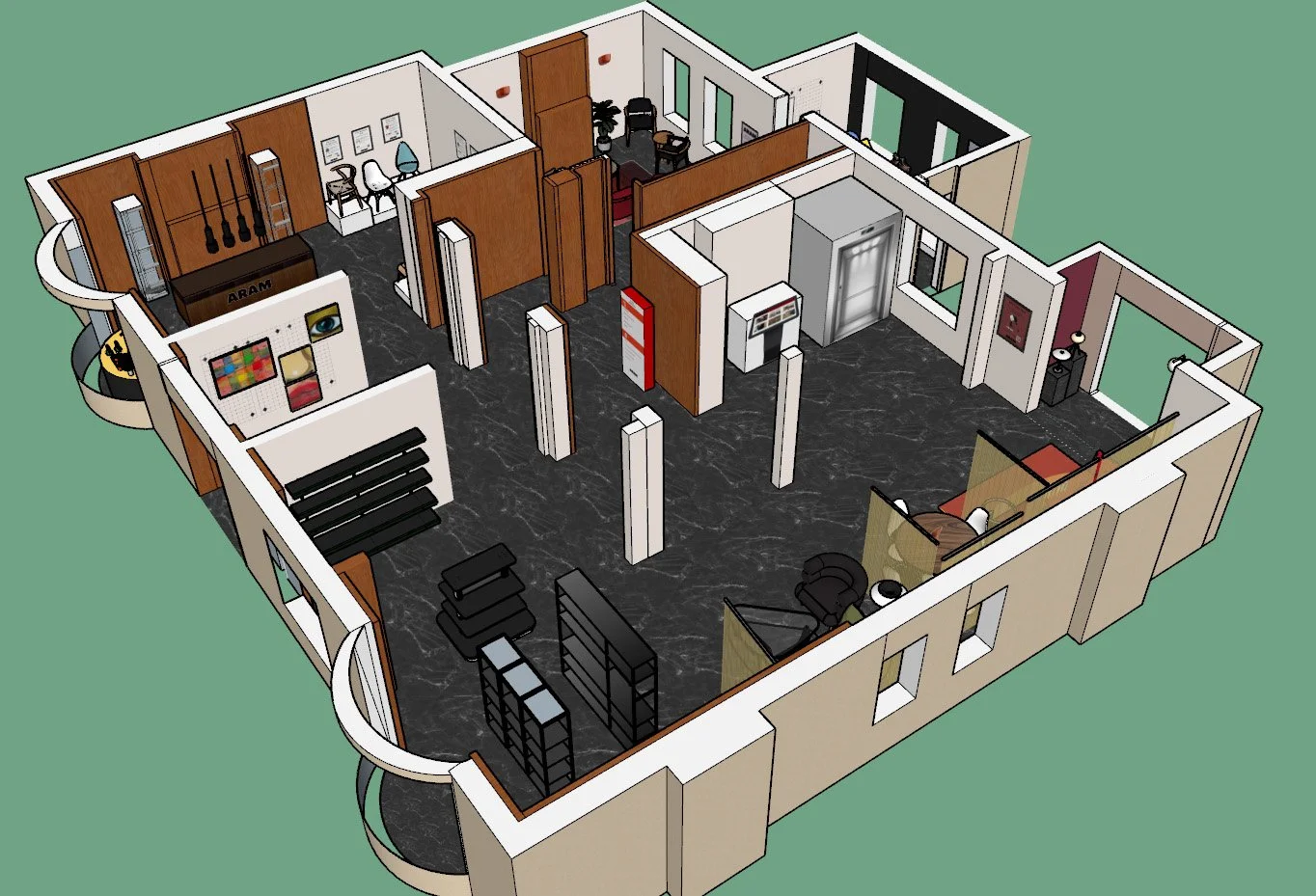 The same floor plan in 3D