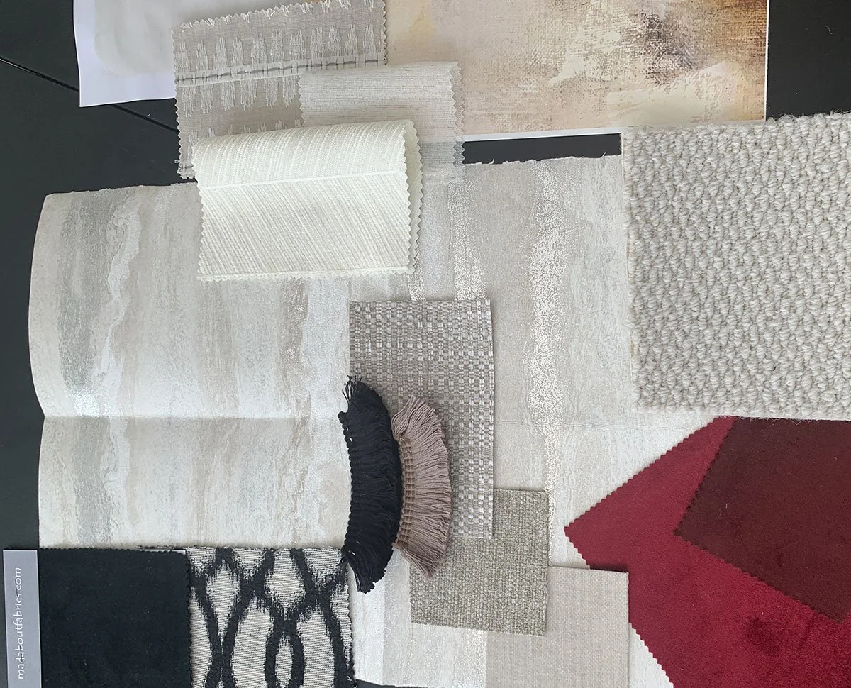 Natural, neutral luxurious materials board