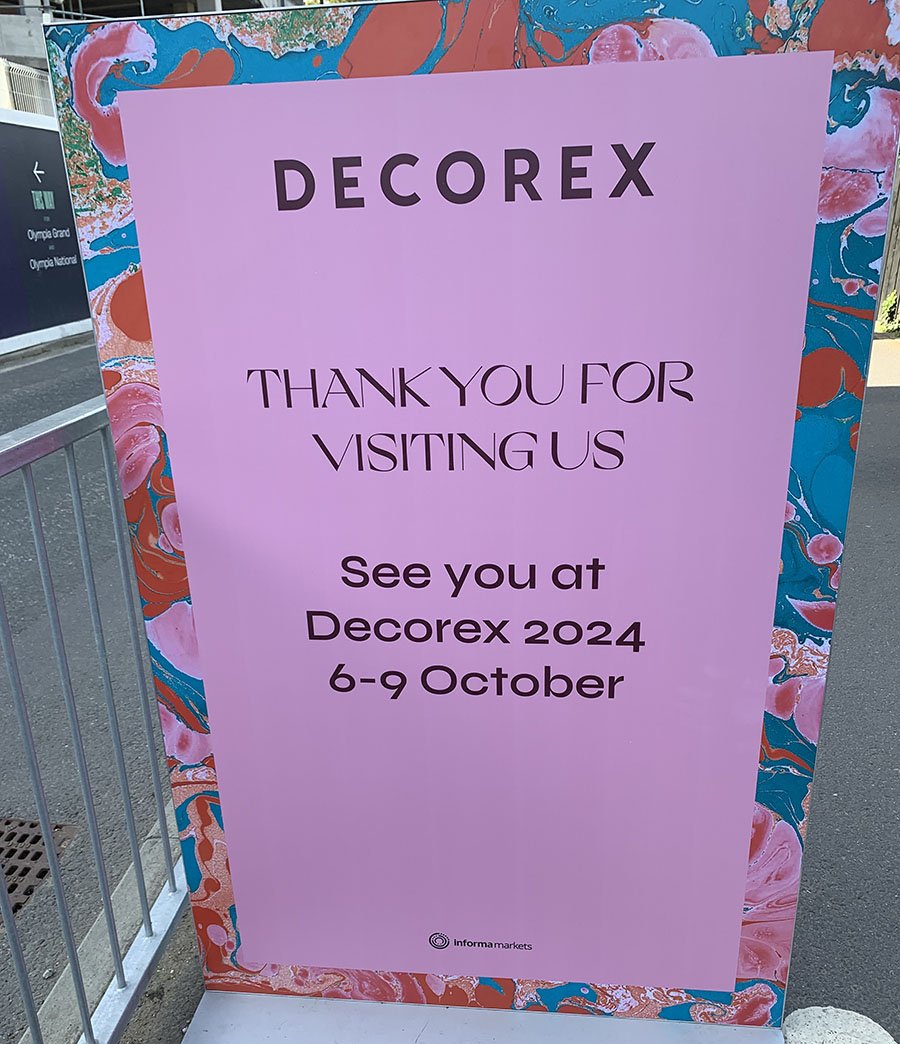 Leaving Decorex for this year