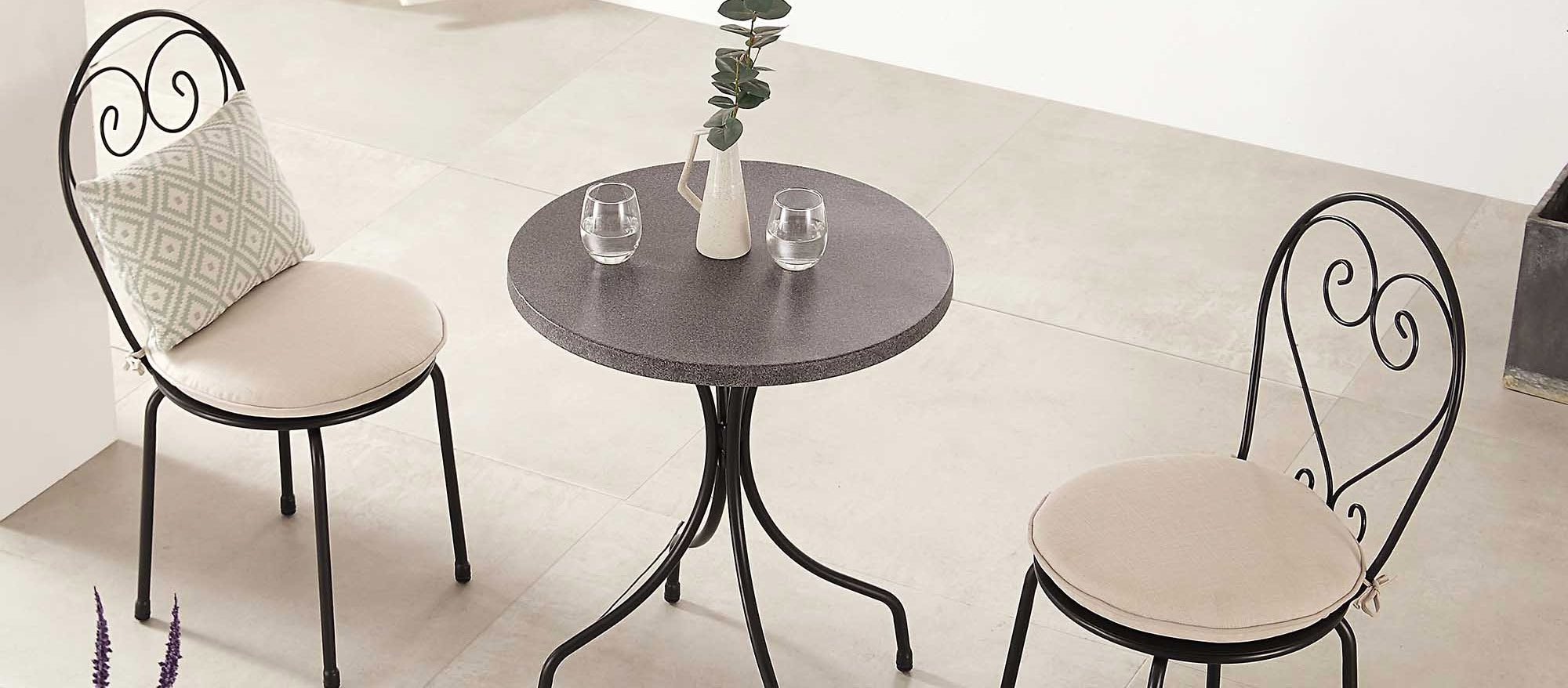 French style bistro chairs and table