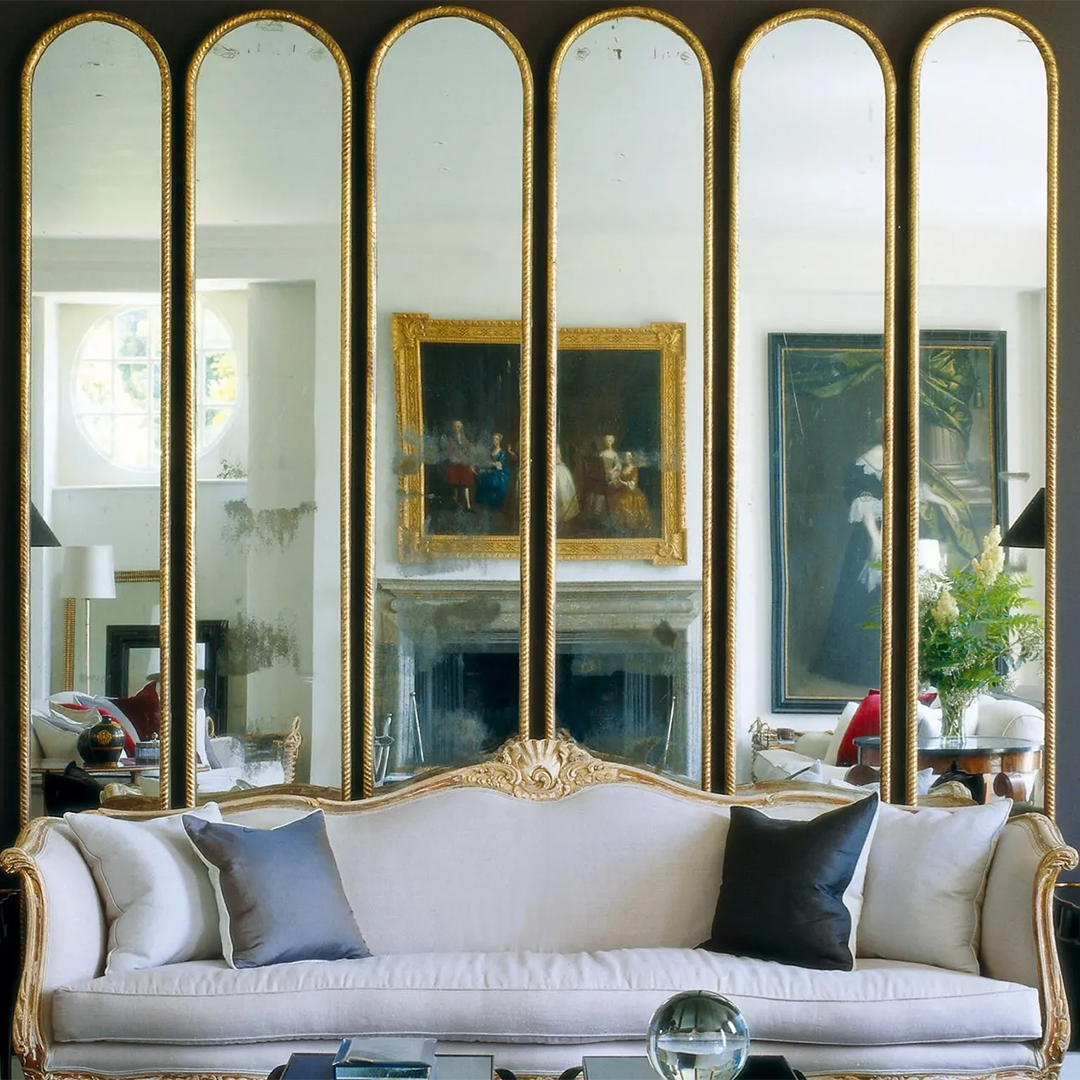 Large mirror help to reflect light around the space