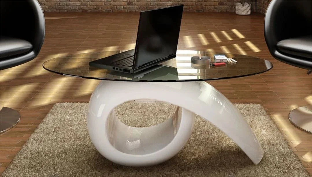 High gloss and transparent furnishings