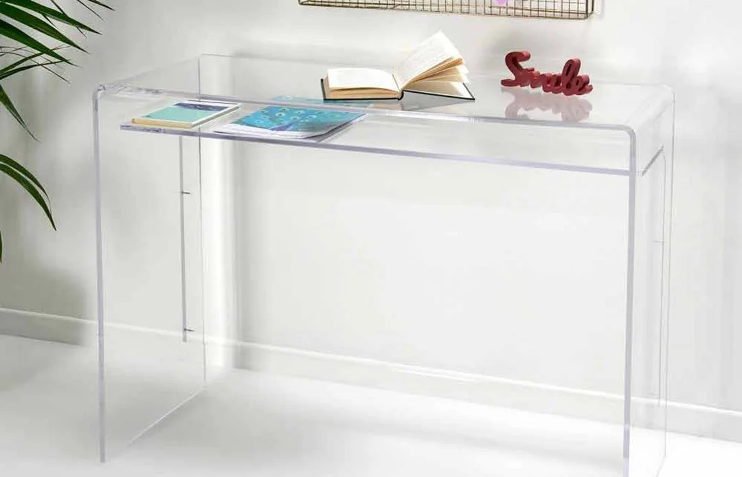 See-through furnishings help to lighten a room