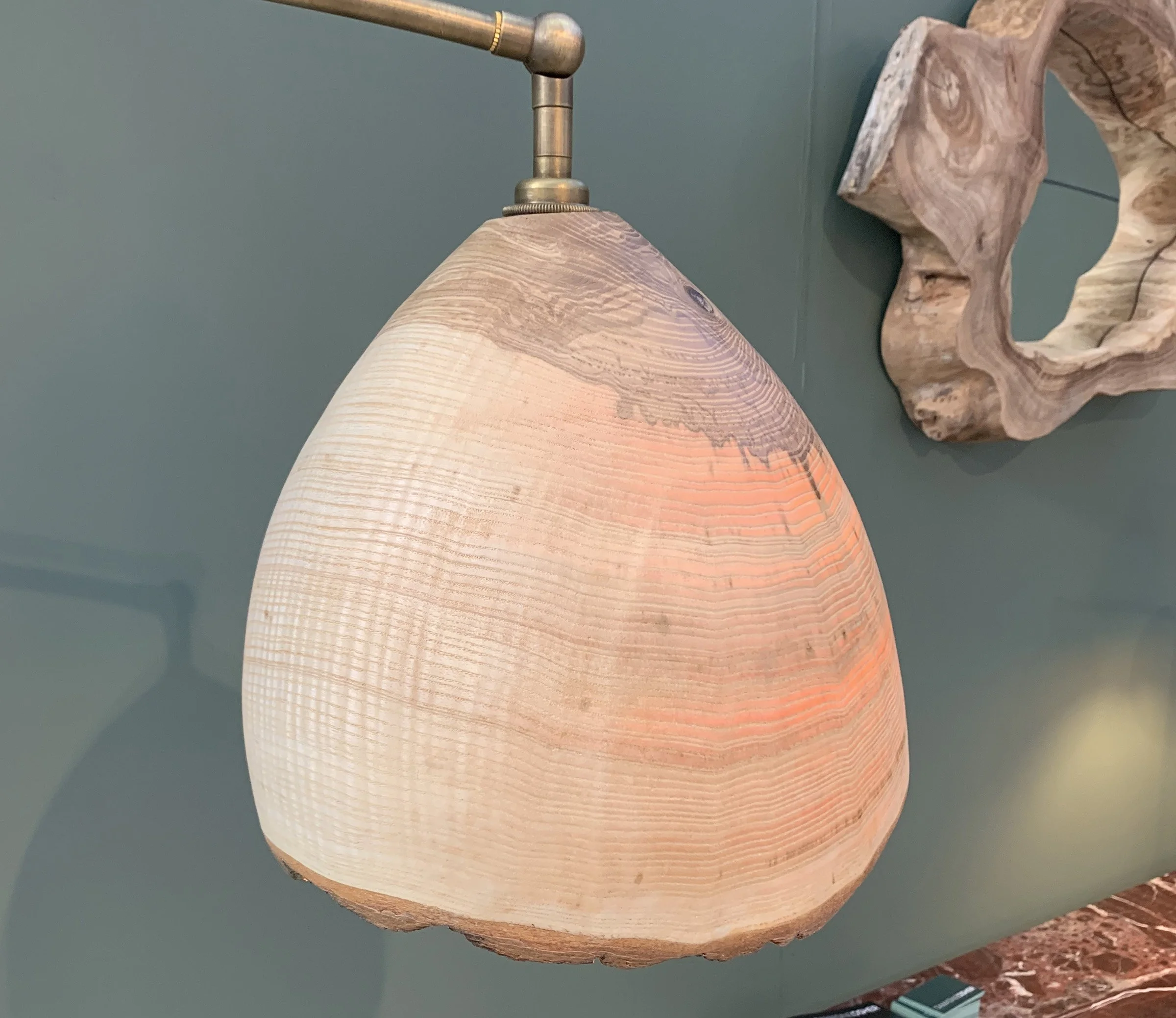 Tamasine Osher uses felled trees to create lampshades