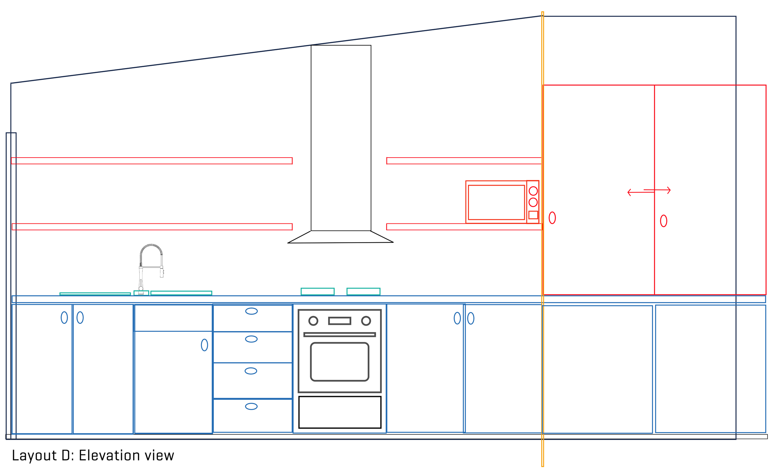 Kitchen wall elevation