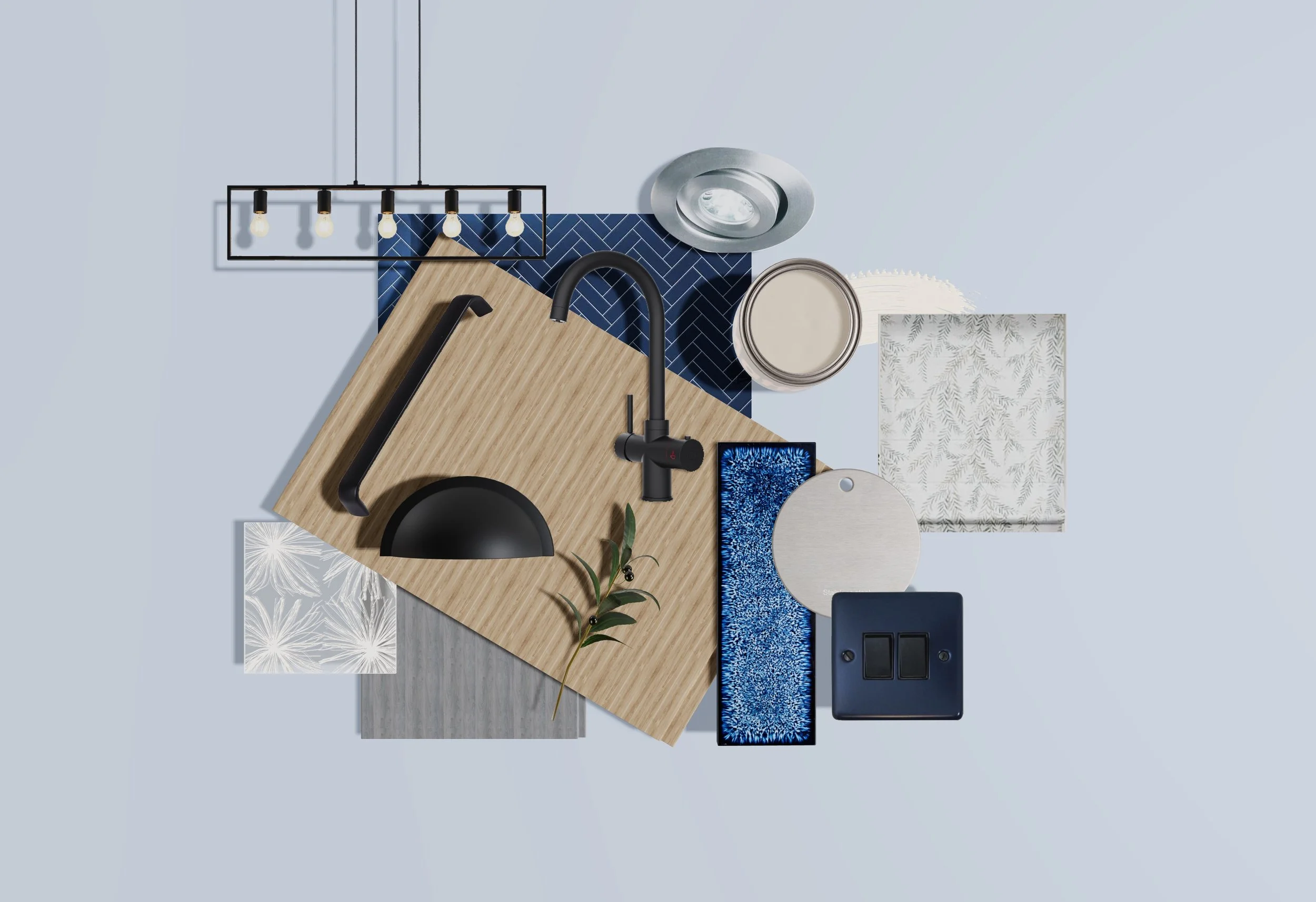 Kitchen design materials board