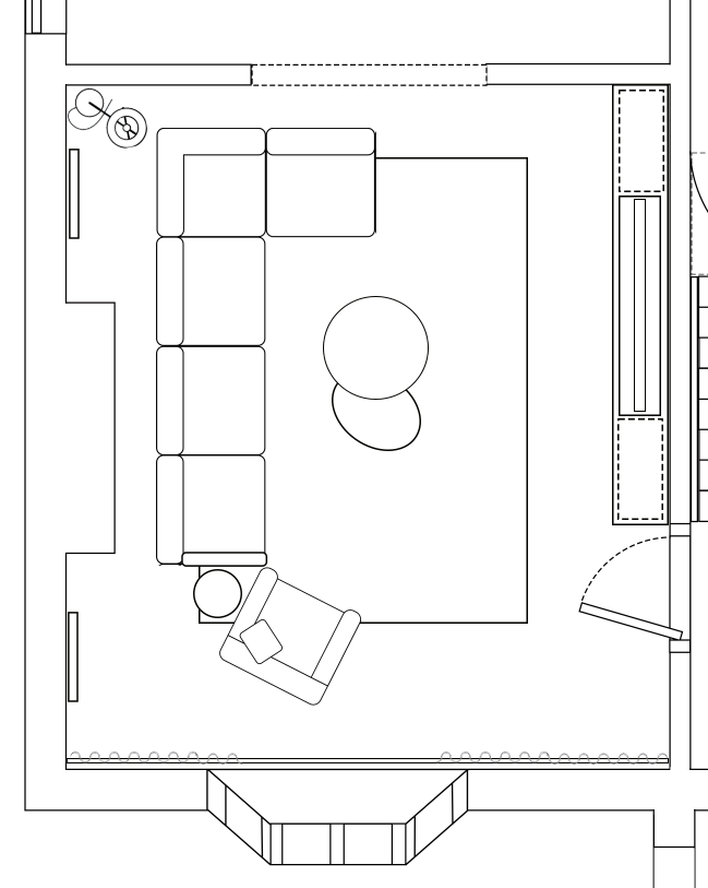 Simple furniture layout