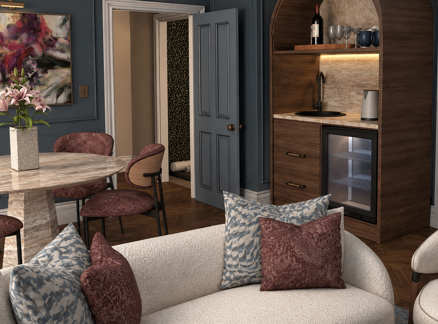 Executive suite lounge area