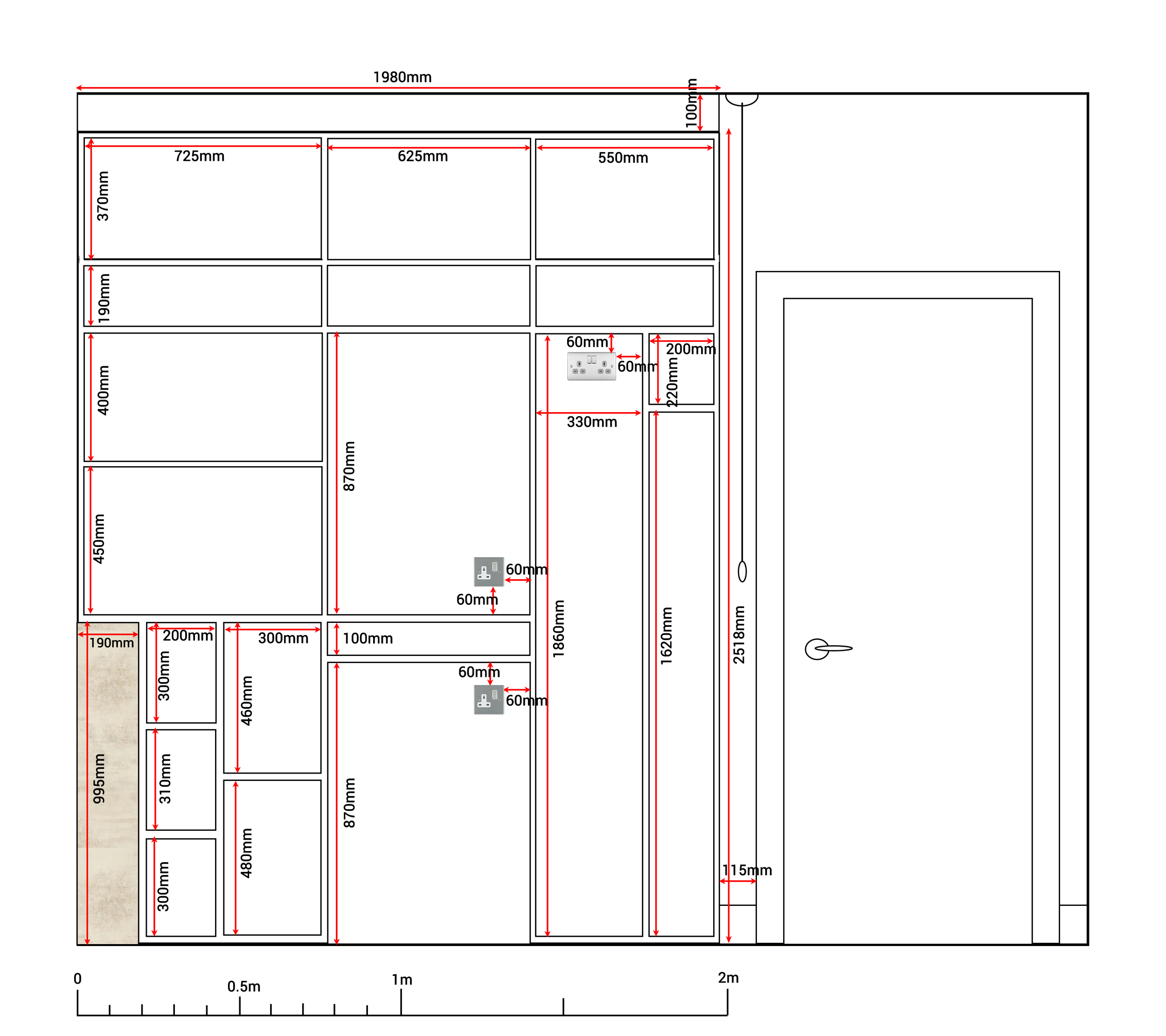 Bespoke joinery plan