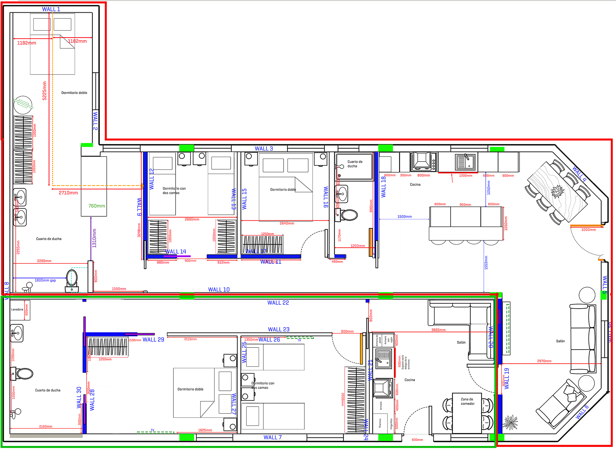 Floor layout plan accessible apartments