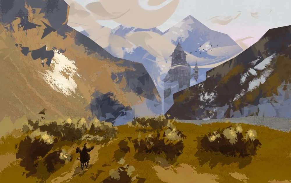 ILLUSTRATION - Interprétation de La Vallée du Vénéon à Saint-Christophe-en-Oisans, de Charles Bertier
