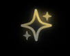 Sparkling star-shaped icons
