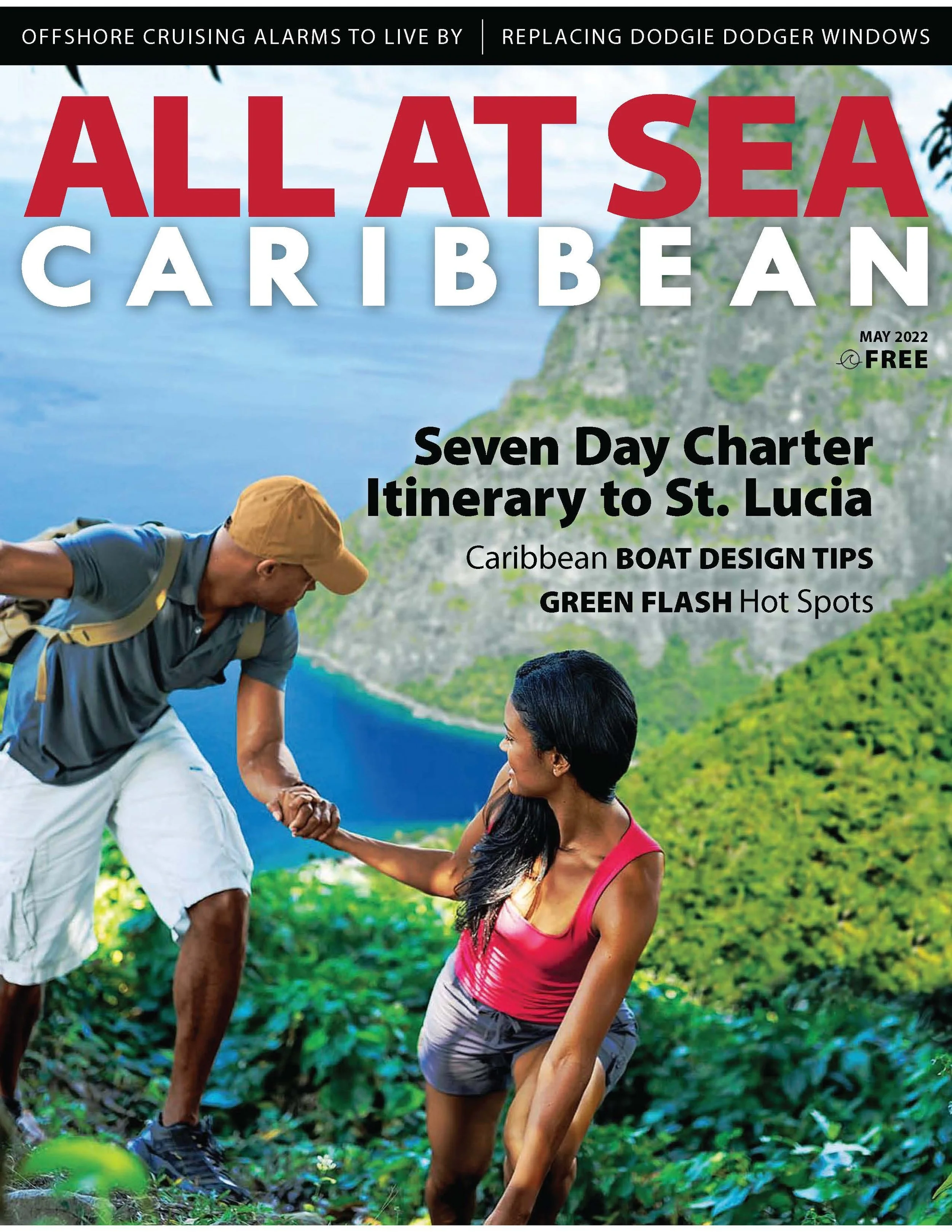 All At Sea Carribean Magazine, UK Royals try Sloops