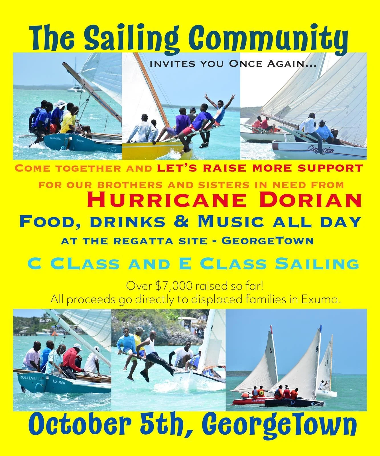 Hurricane Dorian Fundraiser Poster