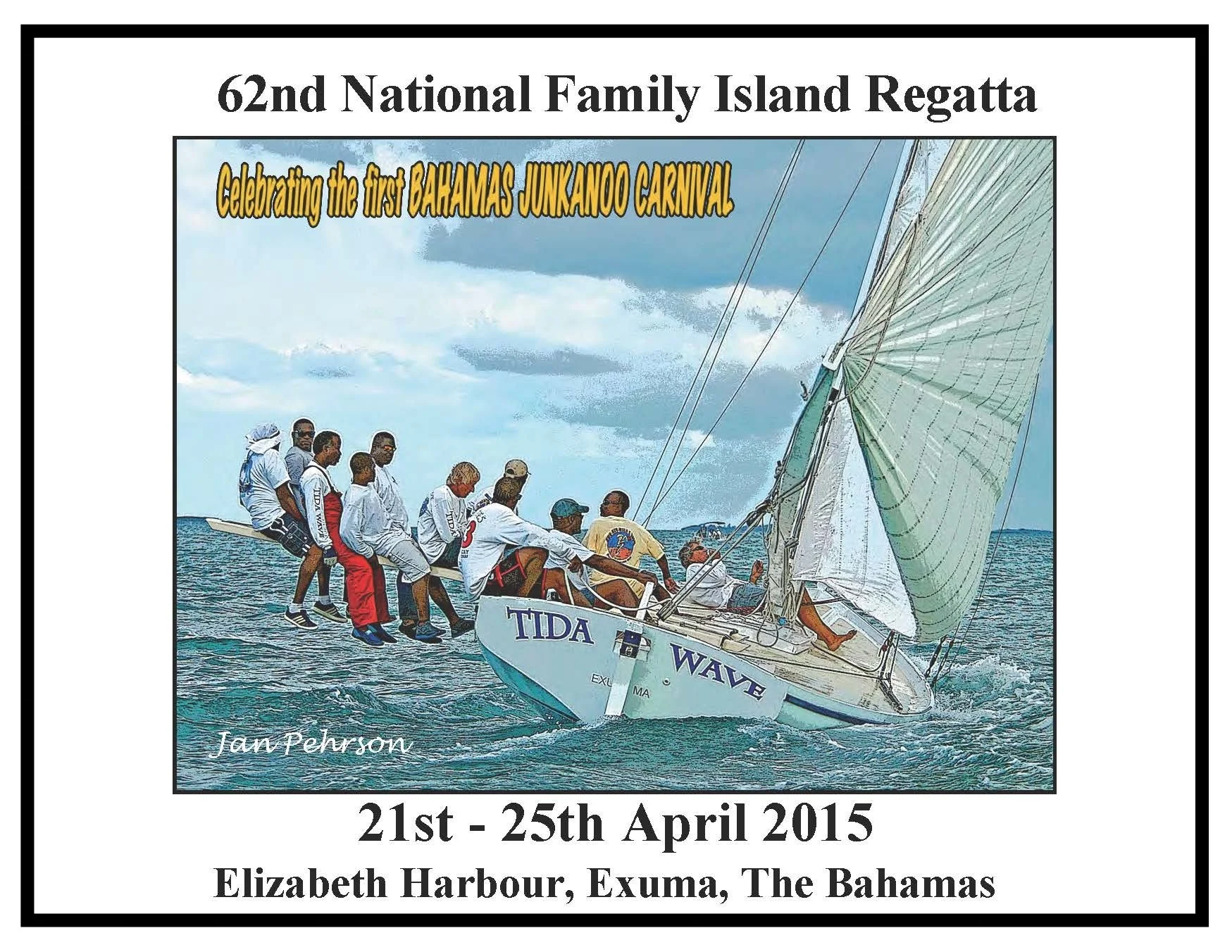 62nd National Family Island Regatta Tee Shirts, Georgetown, Exuma, The Bahamas