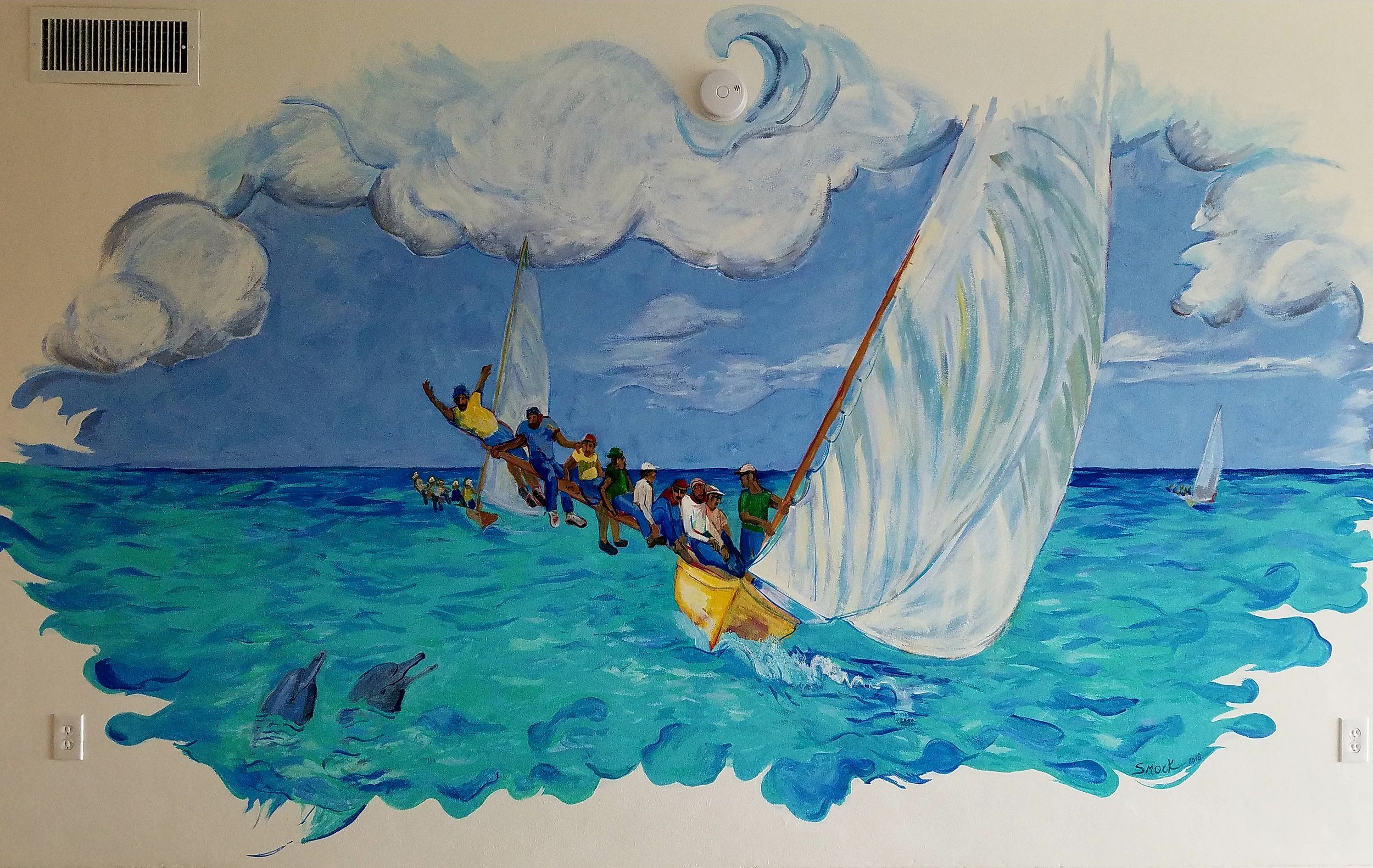 2018 - Large derivative mural (8 x 10 feet) by Birdi Smock