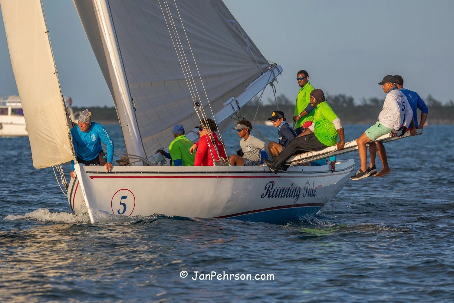 December 2025, Nassau, Bahamas, Best of the Best Regatta, A-Class,  Running Tide, from Long Island