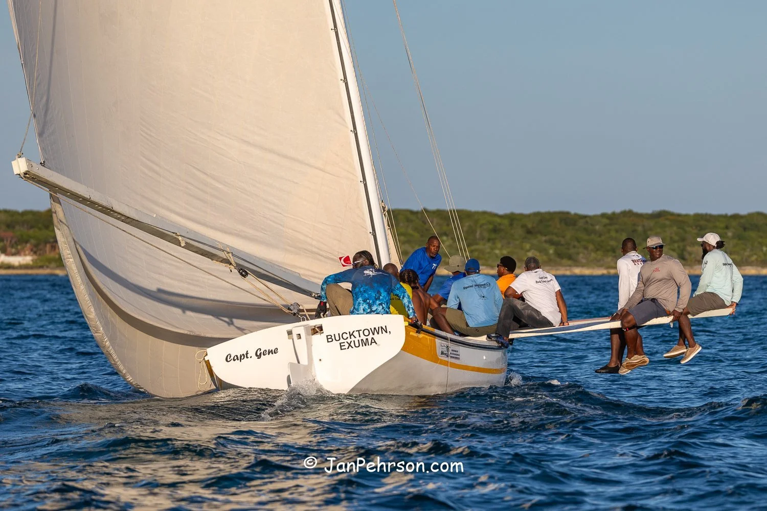 December 2025, Nassau, Bahamas, Best of the Best Regatta, A-Class, Captain Gene, from Exuma