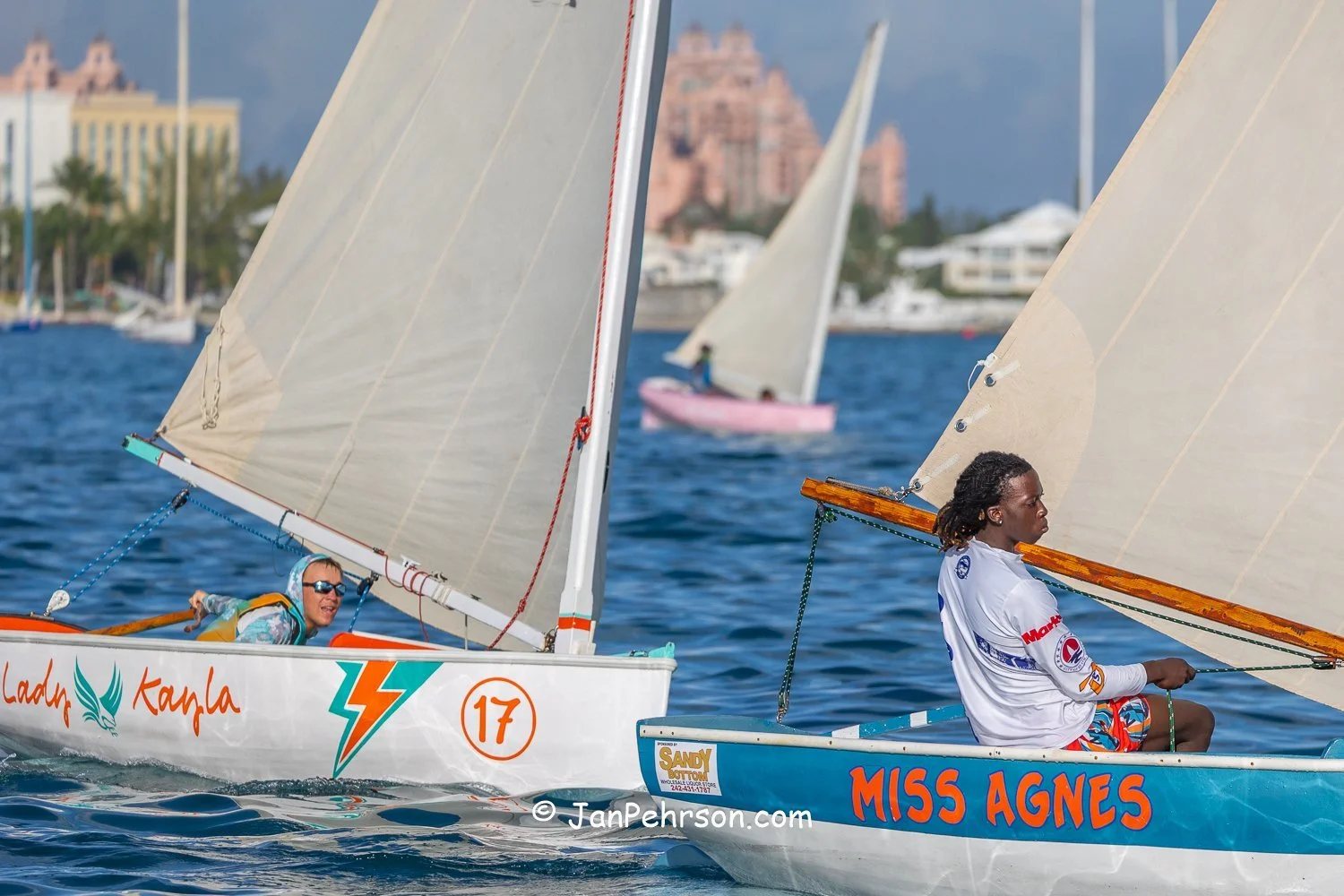 December 2025, Nassau, Bahamas, Best of the Best Regatta, E-Class, Miss Agnes, 1st Place and Lady Kayla 2nd Place