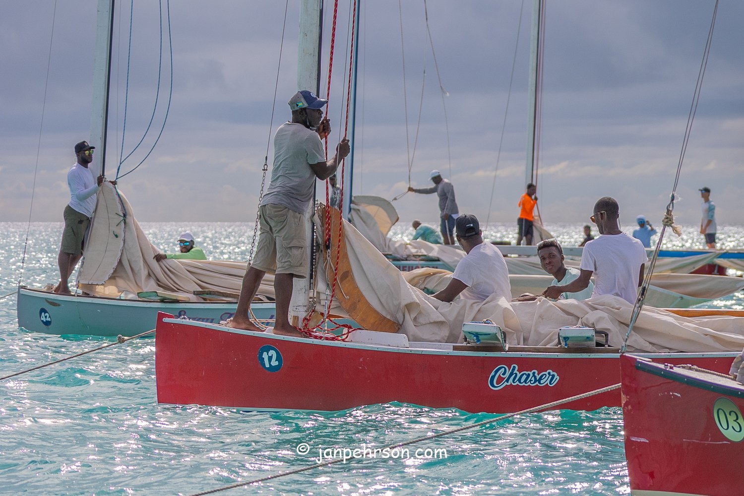 October 2025, Black Point, Exuma, Bahamas, Black Point Regatta, C-Class Start