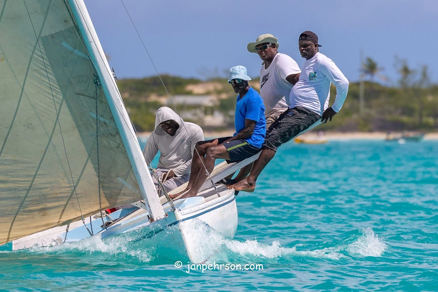 October 2025, Black Point, Exuma, Bahamas, Black Point Regatta, C-Class, 1st Place, H2O, from Black Point