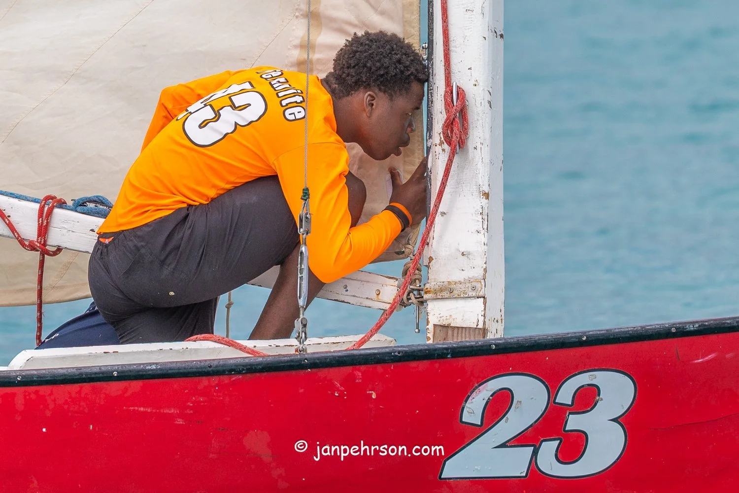 October 2025, Black Point, Exuma, Bahamas, Black Point Regatta, C-Class, 2nd Place, Patton Pride, from Black Point
