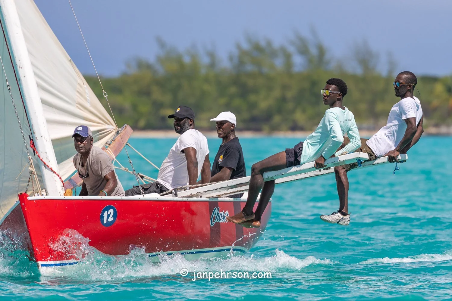 October 2025, Black Point, Exuma, Bahamas, Black Point Regatta, C-Class, 3rd Place, Chaser, from Black Point