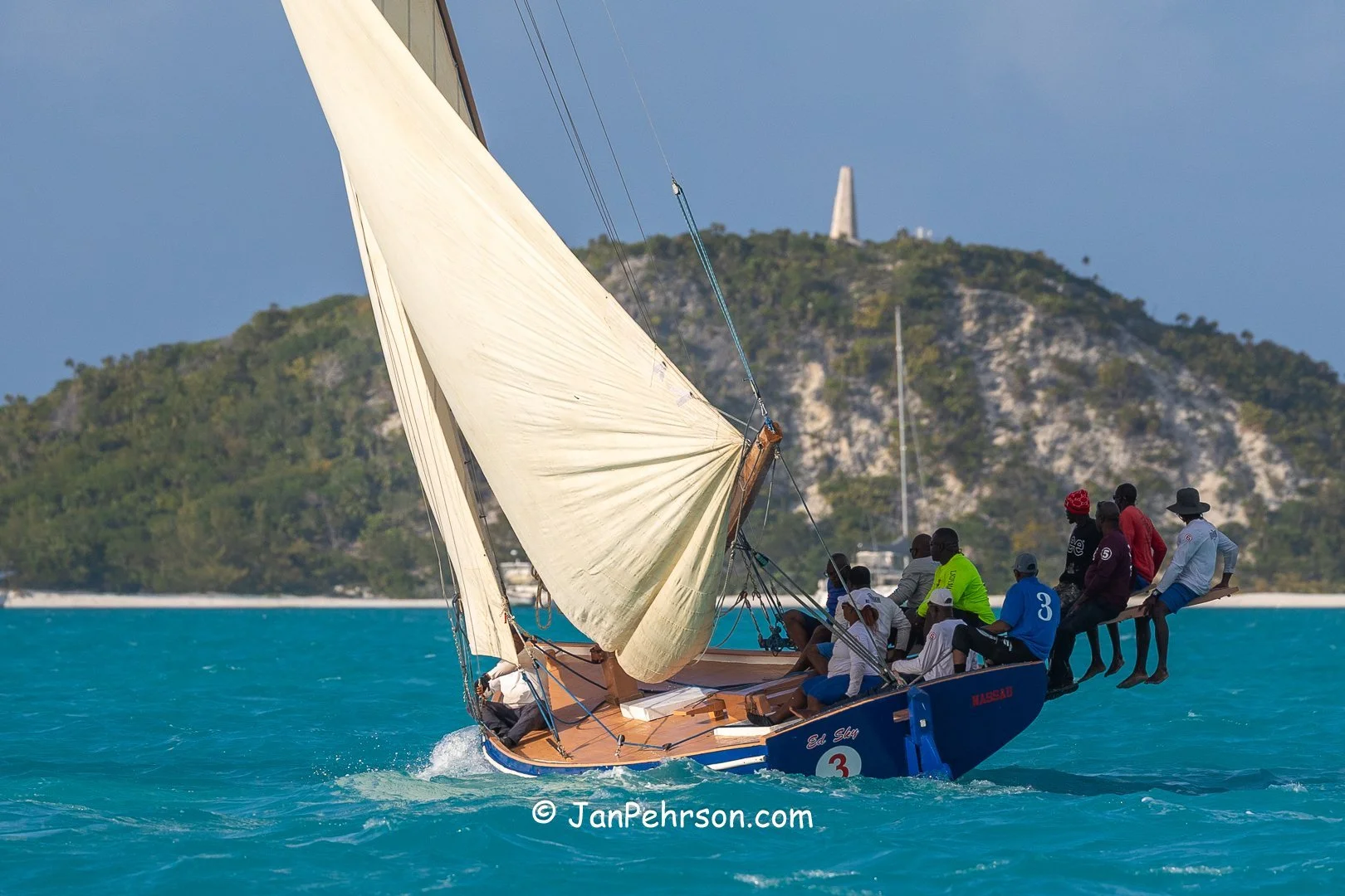 April 2025, George Town, Bahamas, National Family Island Regatta, A-Class, 9th Place, Ed Sky, from Ragged Island