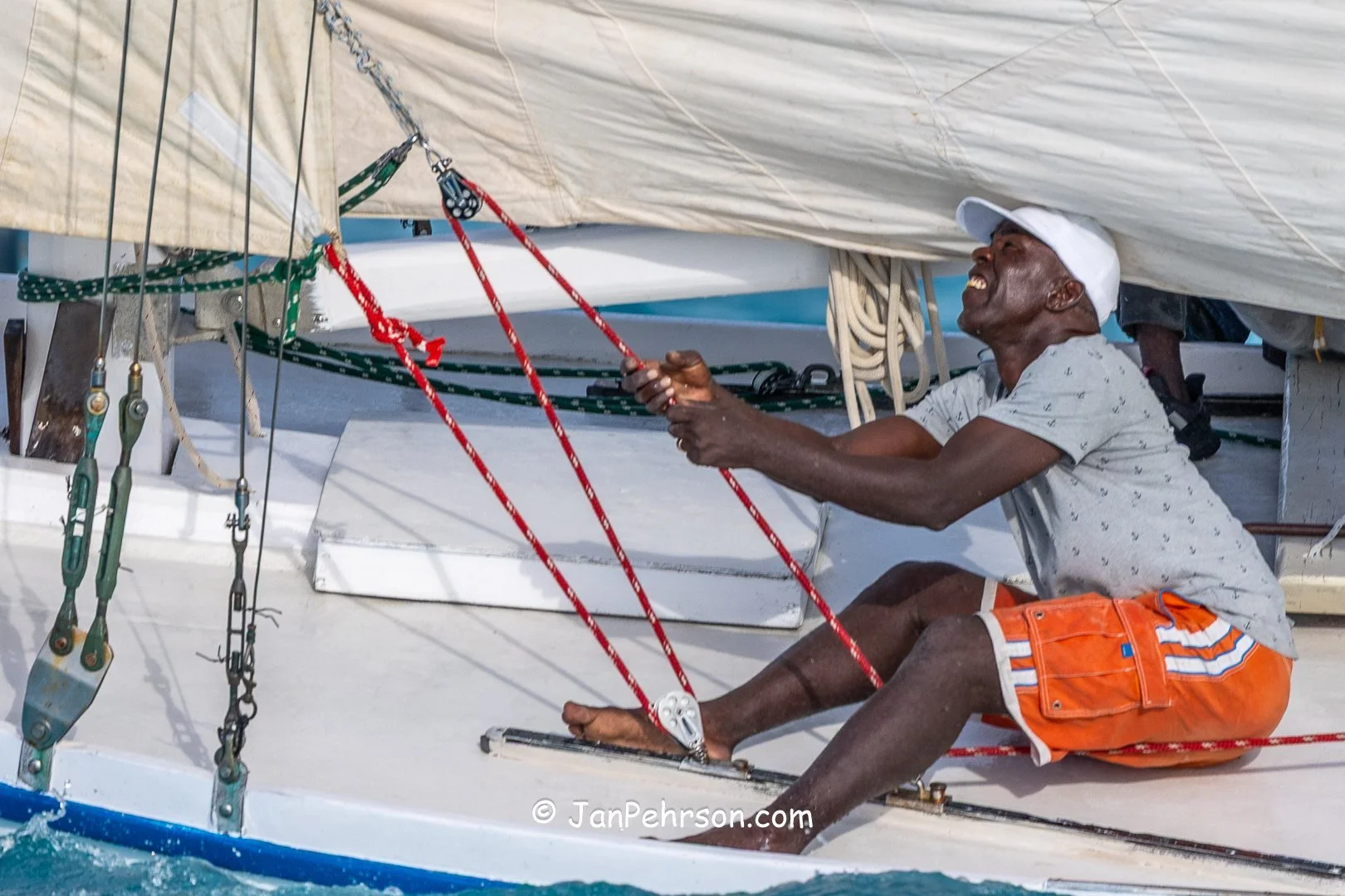 April 2025, George Town, Bahamas, National Family Island Regatta, A-Class, 2nd Place, Tida Wave, from Exuma