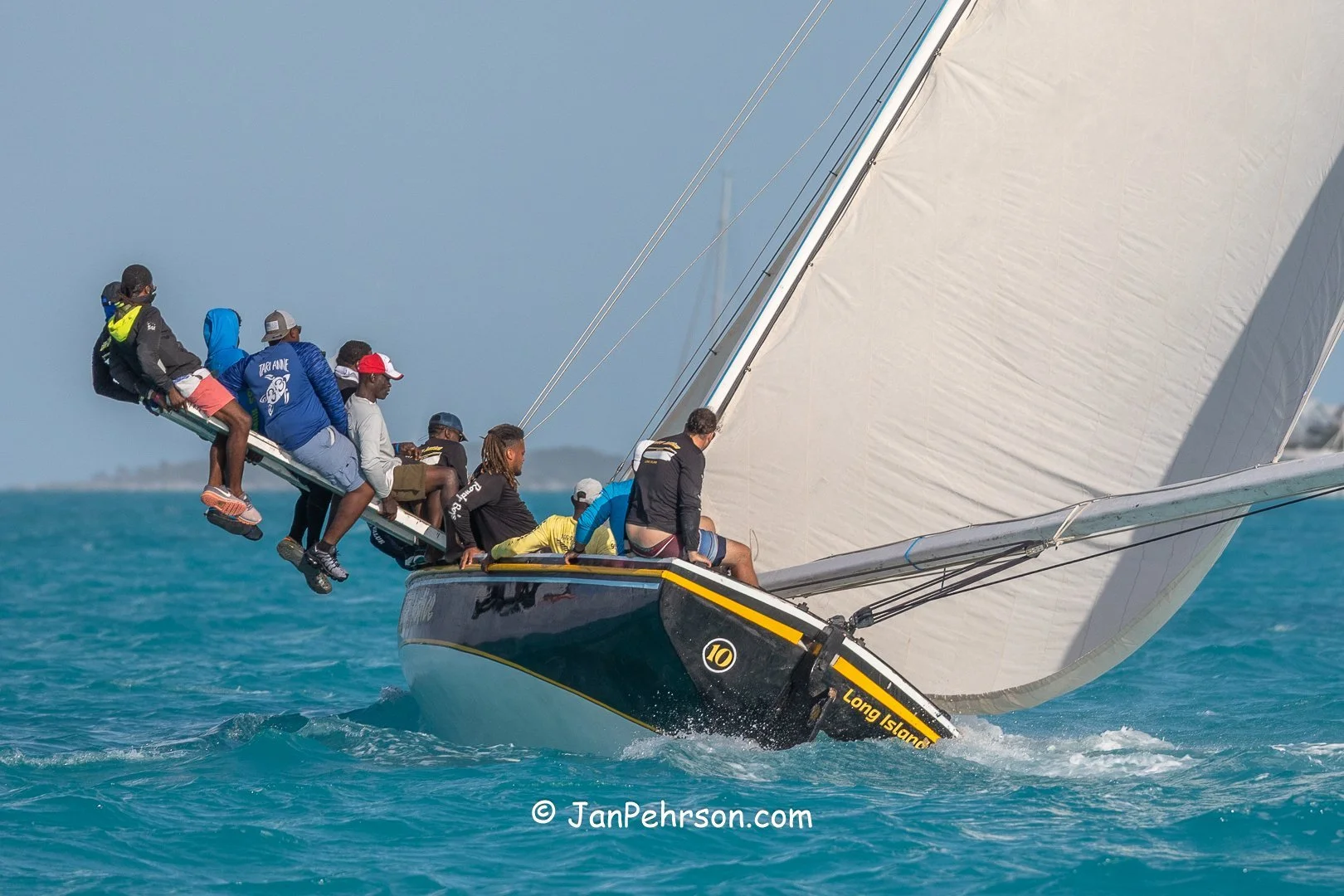 April 2025, George Town, Bahamas, National Family Island Regatta, A-Class, 3rd Place, Rufff Justice, from Long Island