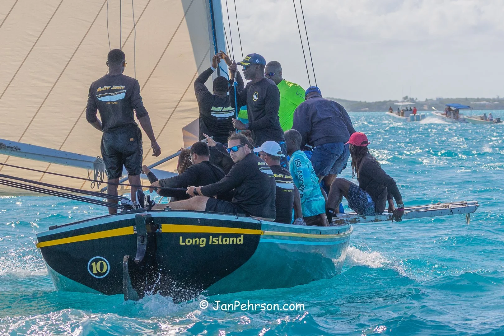 April 2025, George Town, Bahamas, National Family Island Regatta, A-Class, 3rd Place, Rufff Justice, from Long Island