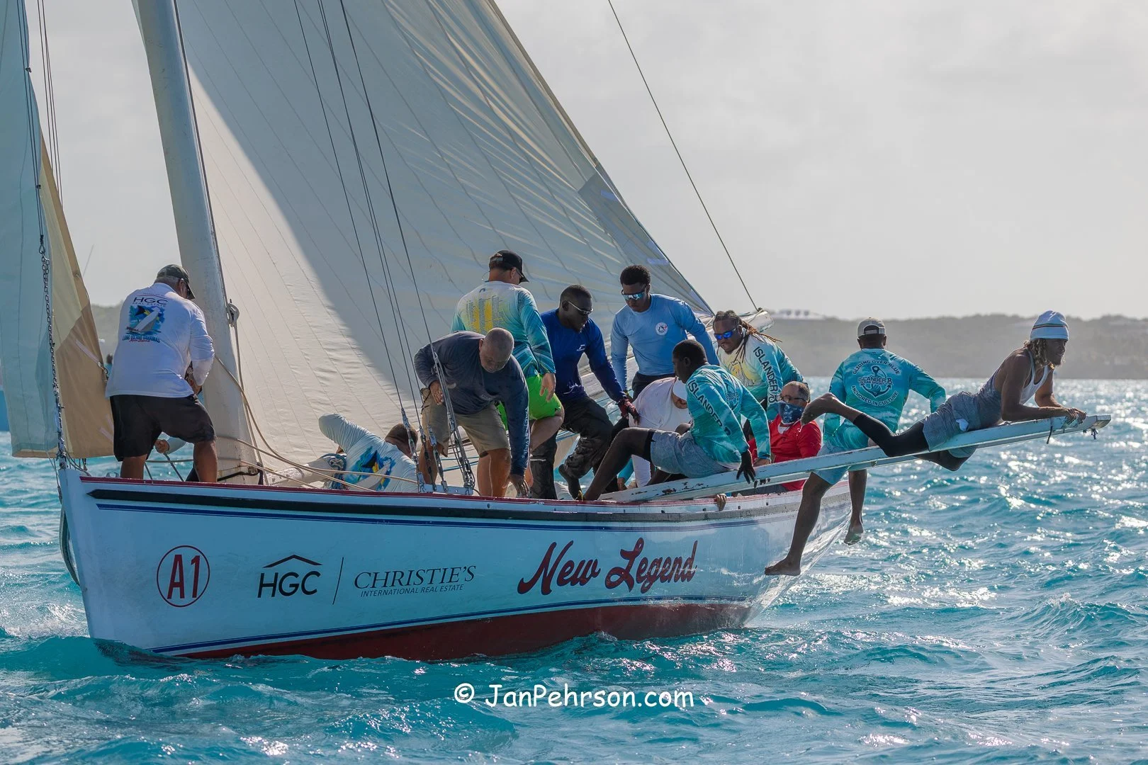 April 2025, George Town, Bahamas, National Family Island Regatta, A-Class, 6th Place, New Legend, from Long Island