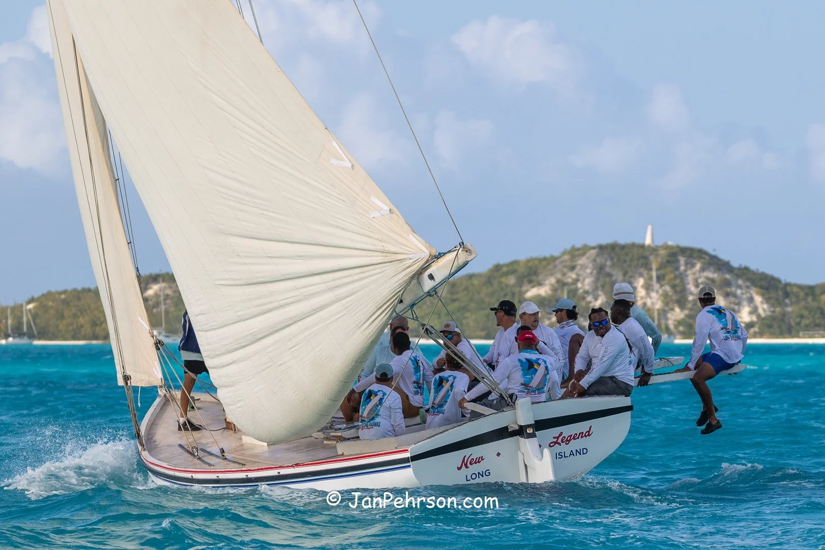 April 2025, George Town, Bahamas, National Family Island Regatta, A-Class, 6th Place, New Legend, from Long Island