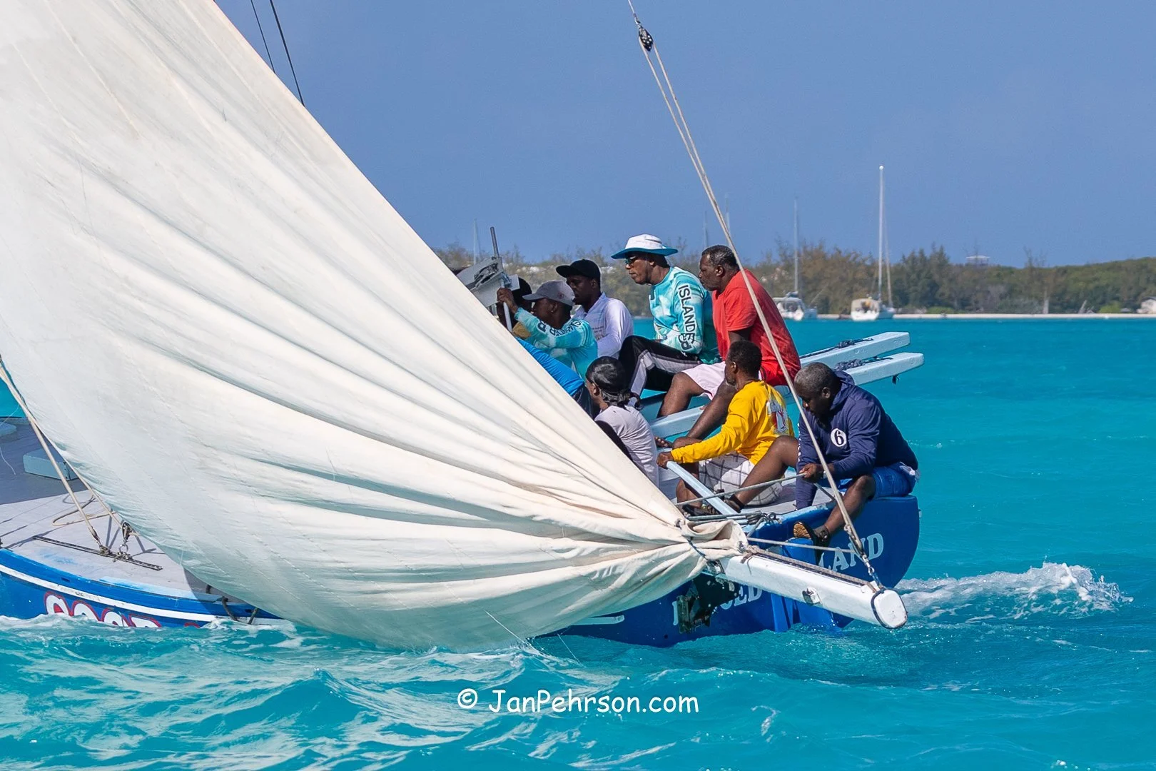April 2025, George Town, Bahamas, National Family Island Regatta, A-Class, 8th Place, Good News, from Ragged Island