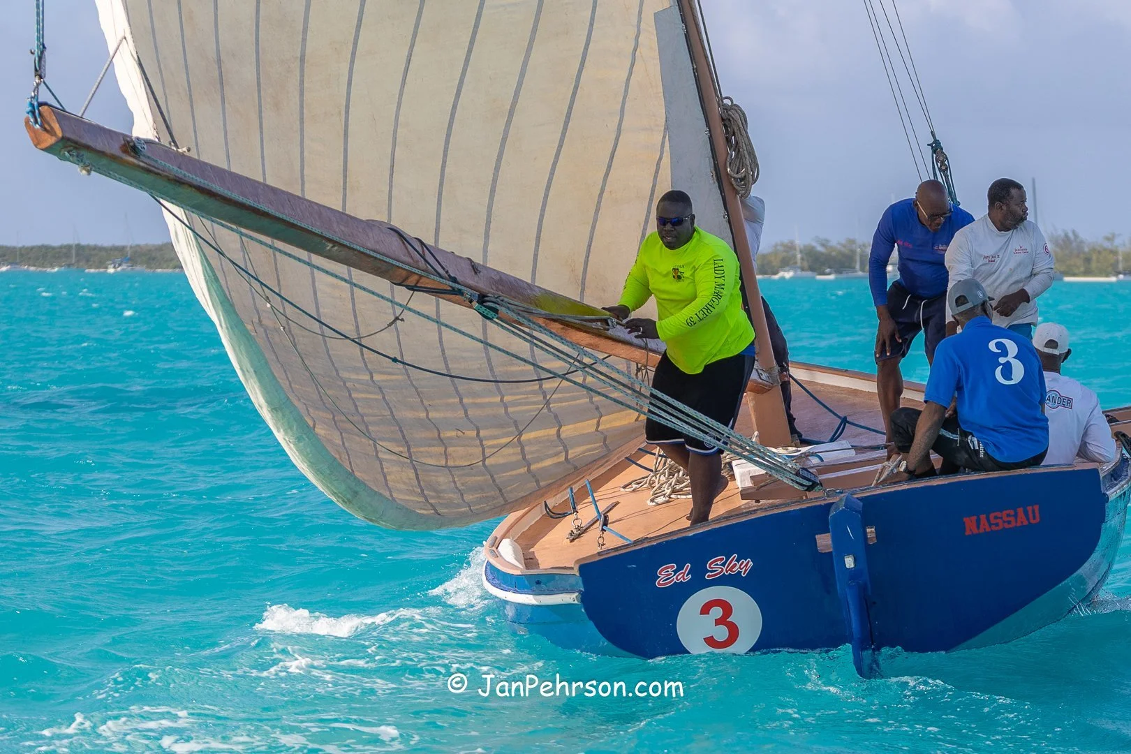 April 2025, George Town, Bahamas, National Family Island Regatta, A-Class, 9th Place, Ed Sky, from Ragged Island