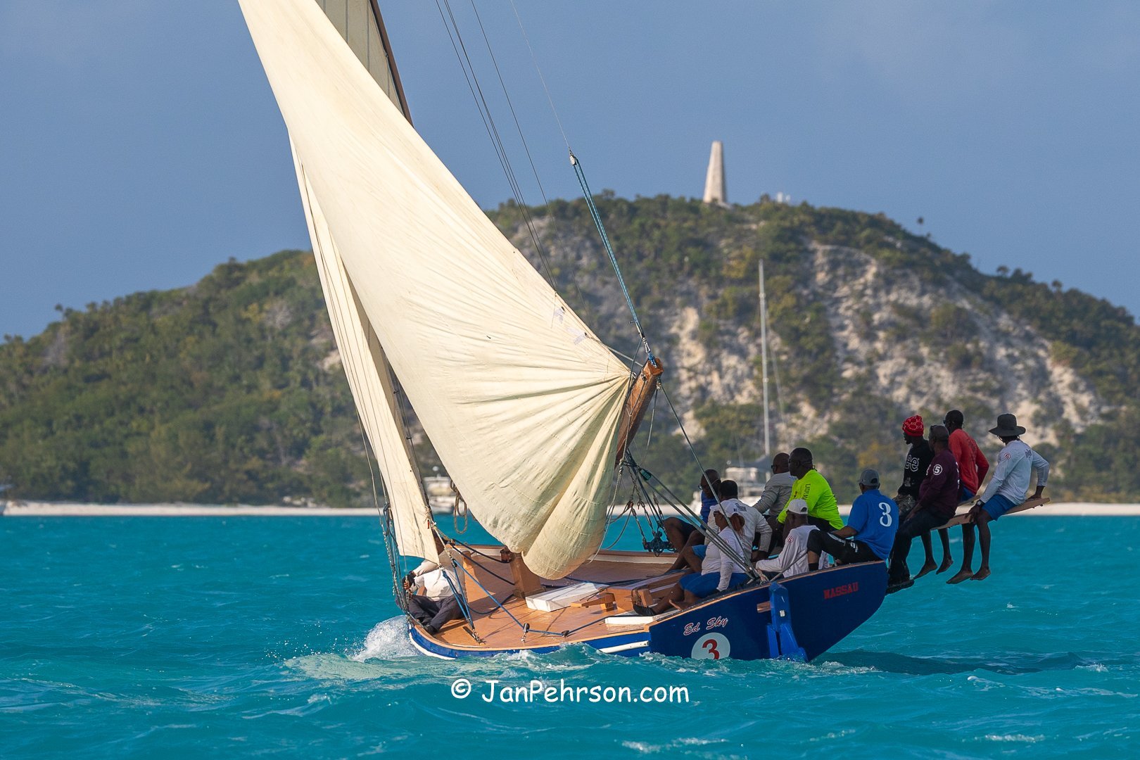 April 2025, George Town, Bahamas, National Family Island Regatta, A-Class, 9th Place, Ed Sky, from Ragged Island