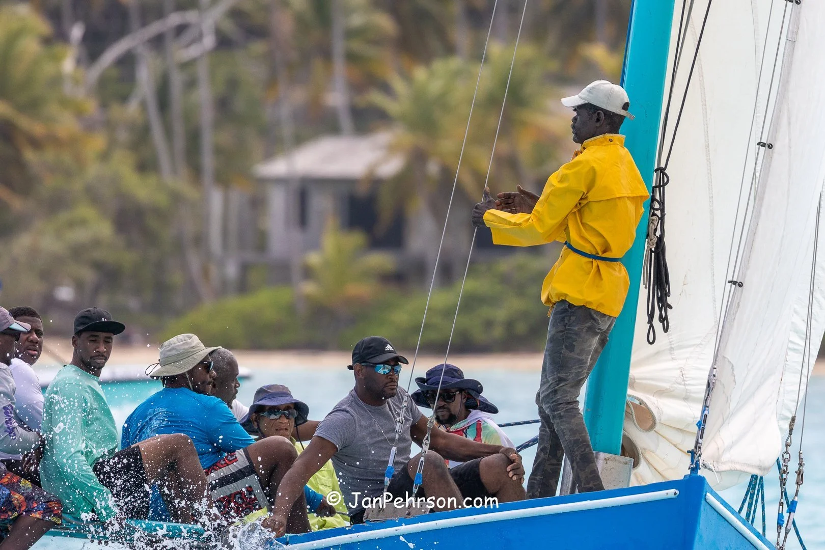 April 2025, George Town, Bahamas, National Family Island Regatta, B-Class, 2nd Place, Eudeva, from Crooked Island