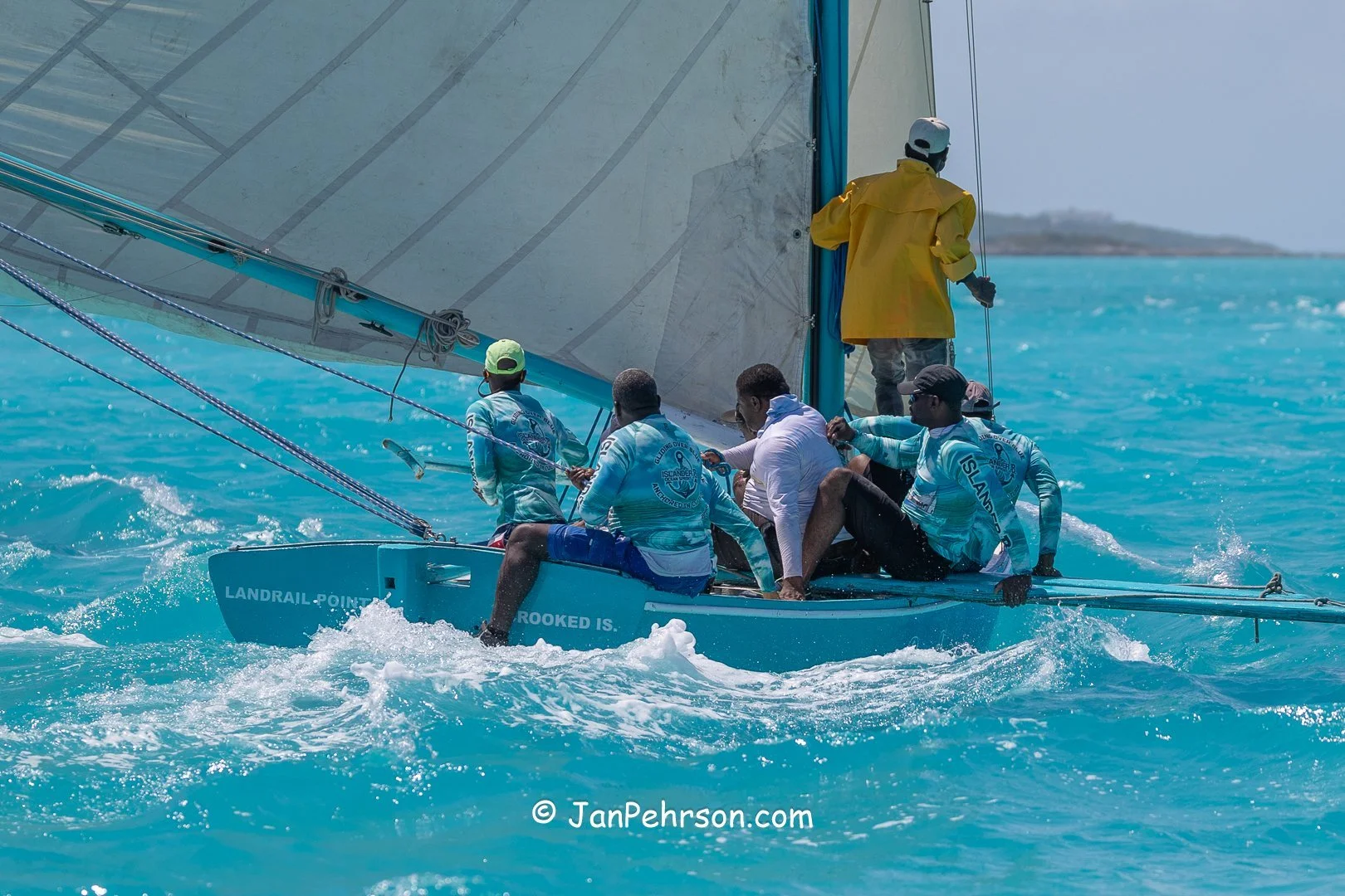 April 2025, George Town, Bahamas, National Family Island Regatta, B-Class, 2nd Place, Eudeva, from Crooked Island