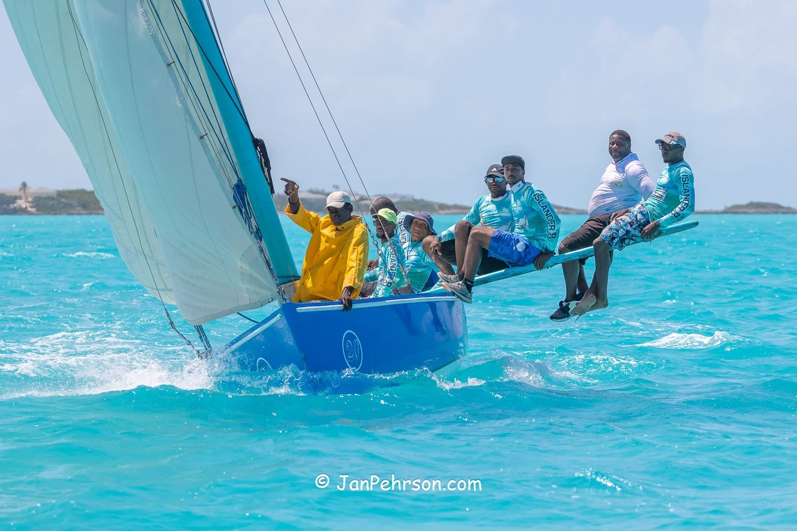 April 2025, George Town, Bahamas, National Family Island Regatta, B-Class, 2nd Place, Eudeva, from Crooked Island
