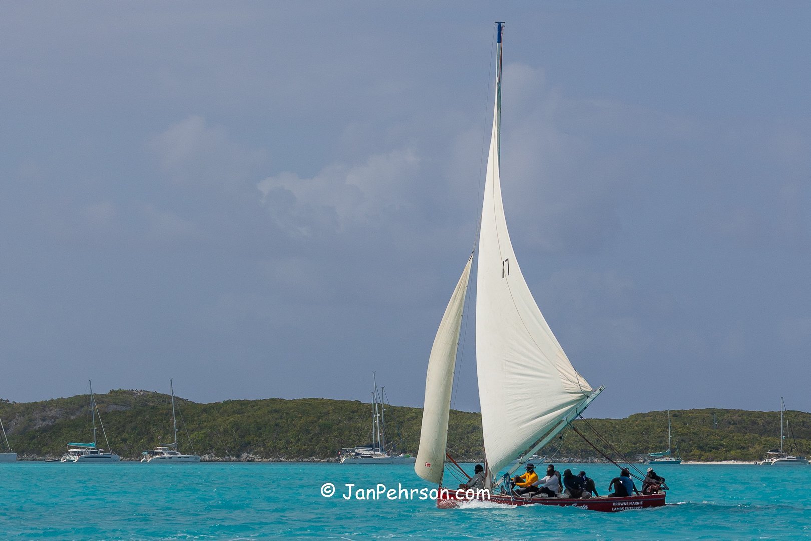 April 2025, George Town, Bahamas, National Family Island Regatta, B-Class, 3rd Place, Lady Sonia, from Exuma
